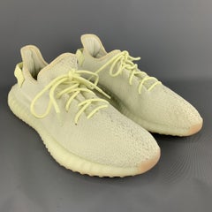 YEEZY X ADIDAS Size 12 Butter Yellow Solid Nylon Lace Up Sneakers