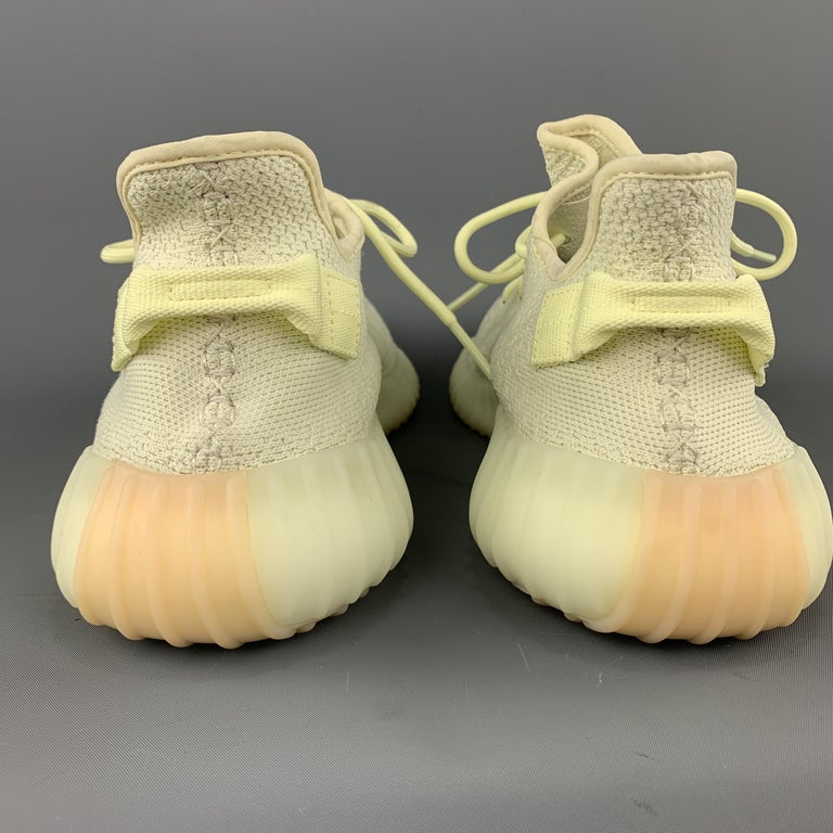 YEEZY X ADIDAS Size 12 Butter Yellow Solid Nylon Lace Up Sneakers For ...
