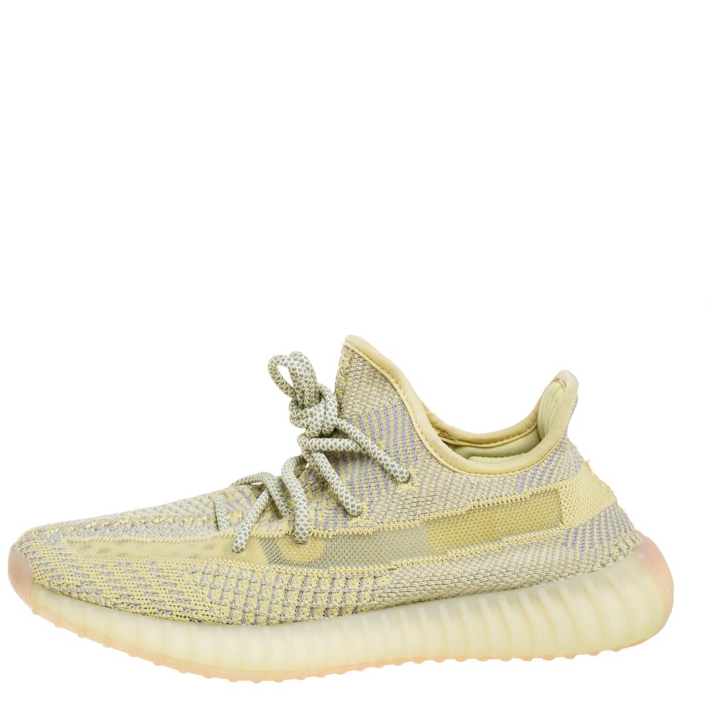 Yeezy x adidas Yellow Knit Fabric Boost 350 V2 Antlia Sneakers Size 42 2