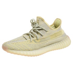 Yeezy x adidas Yellow Knit Fabric Boost 350 V2 Antlia Sneakers Size 42