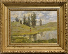 Autumn Motive early 20th century Russian Landscape Oil painting Impressionist