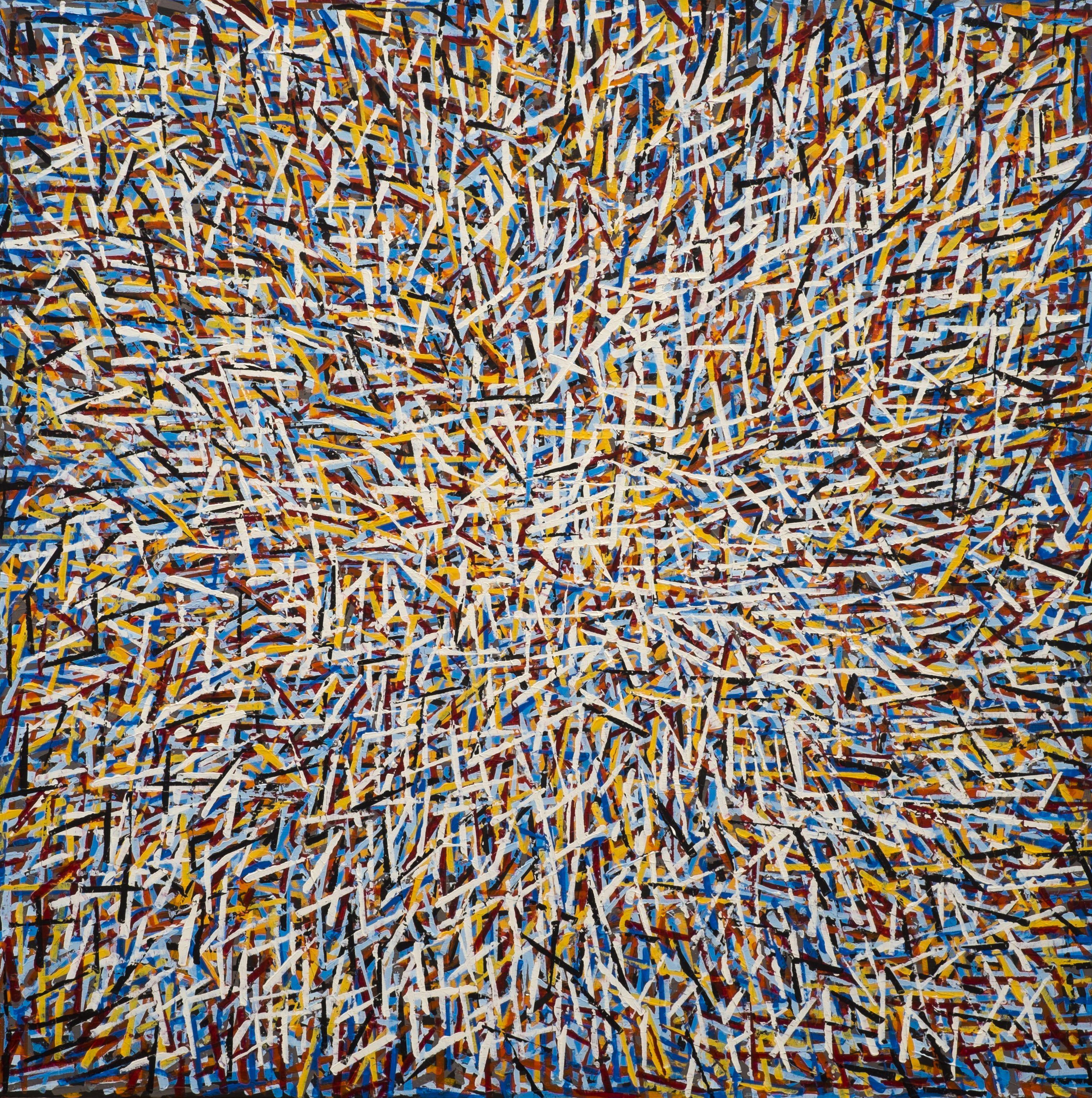 Abstract Painting de Yehan Wang - K1019, Pintura, Acrílico sobre lienzo