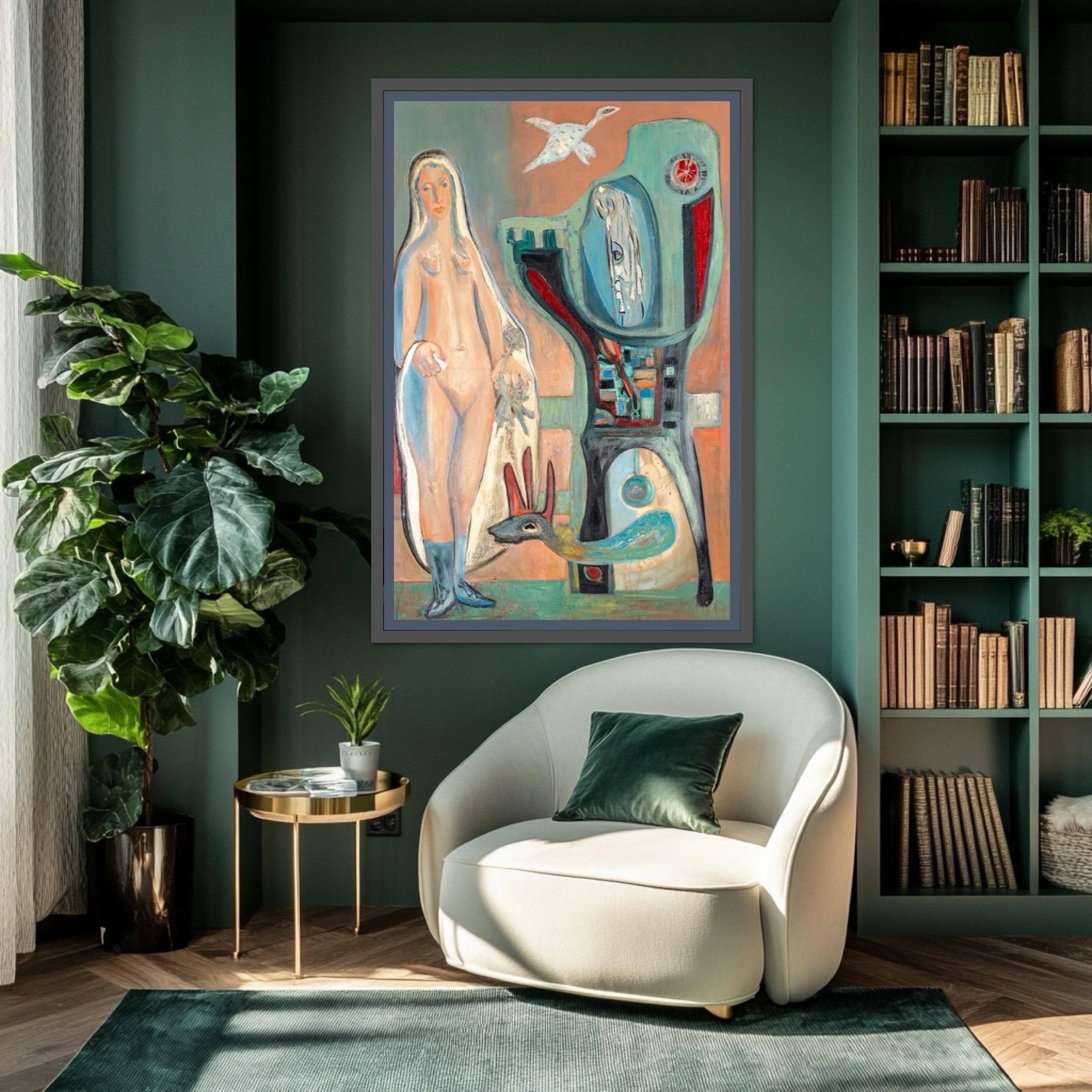 Omaggio a Corinne - Painting Surrealismo di Yehoshua Kovarsky