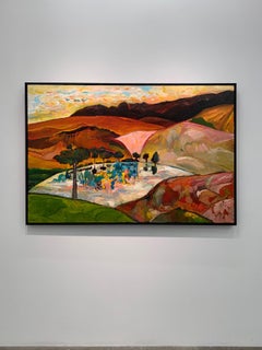 "Blue Sky, " Contemporary, Landscape, Oil, Painting