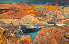 "Don Quijote, " Contemporary, Impressionistic, Landscape, Painting