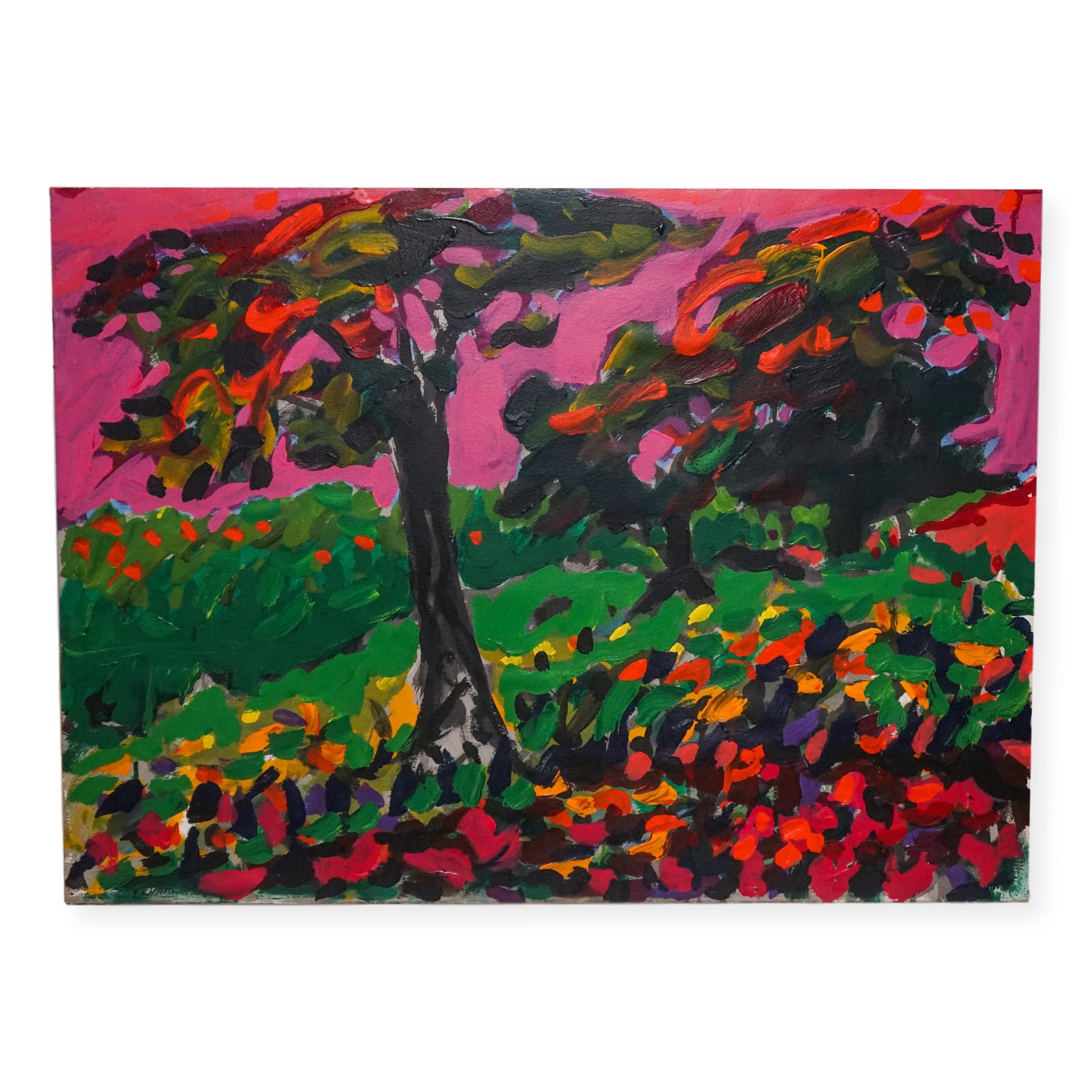 Landscape Painting Yehouda Chaki - Paysage canadien post-impressionniste fauviste français