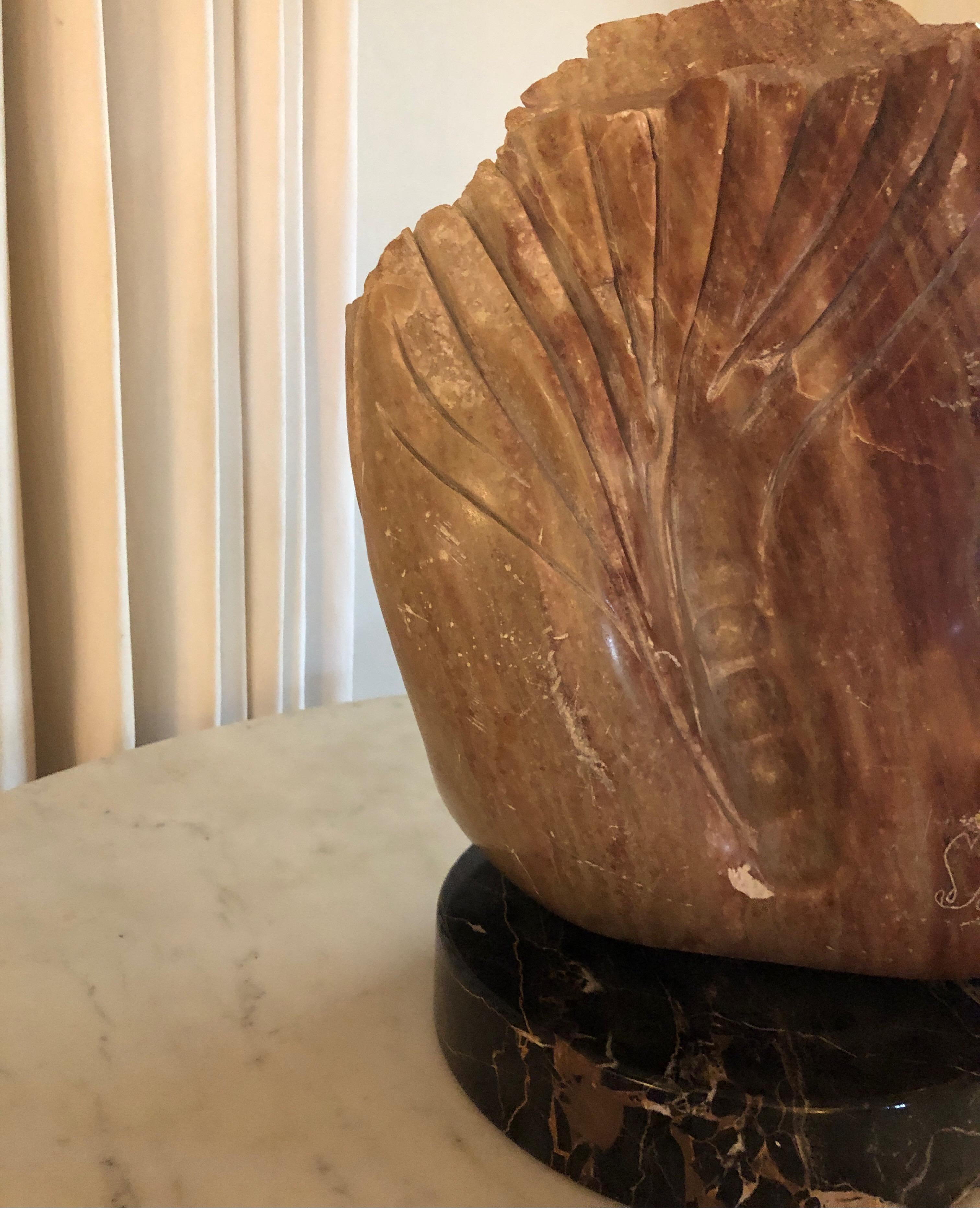 Organic Modern Yehuda Dodd Roth Signed Stone Sculpture, 1980s For Sale