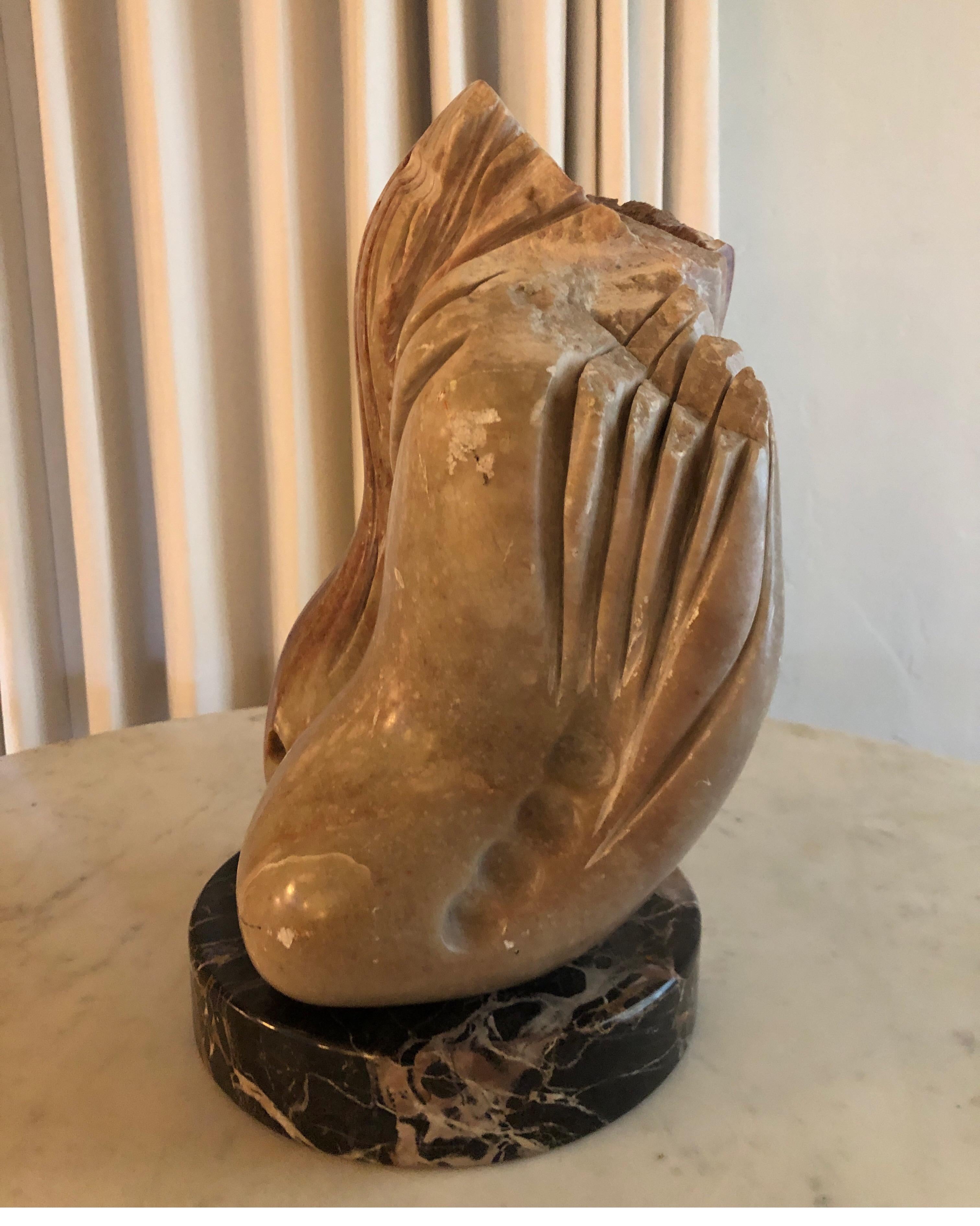 Yehuda Dodd Roth Signed Stone Sculpture, 1980s In Good Condition For Sale In Los Angeles, CA