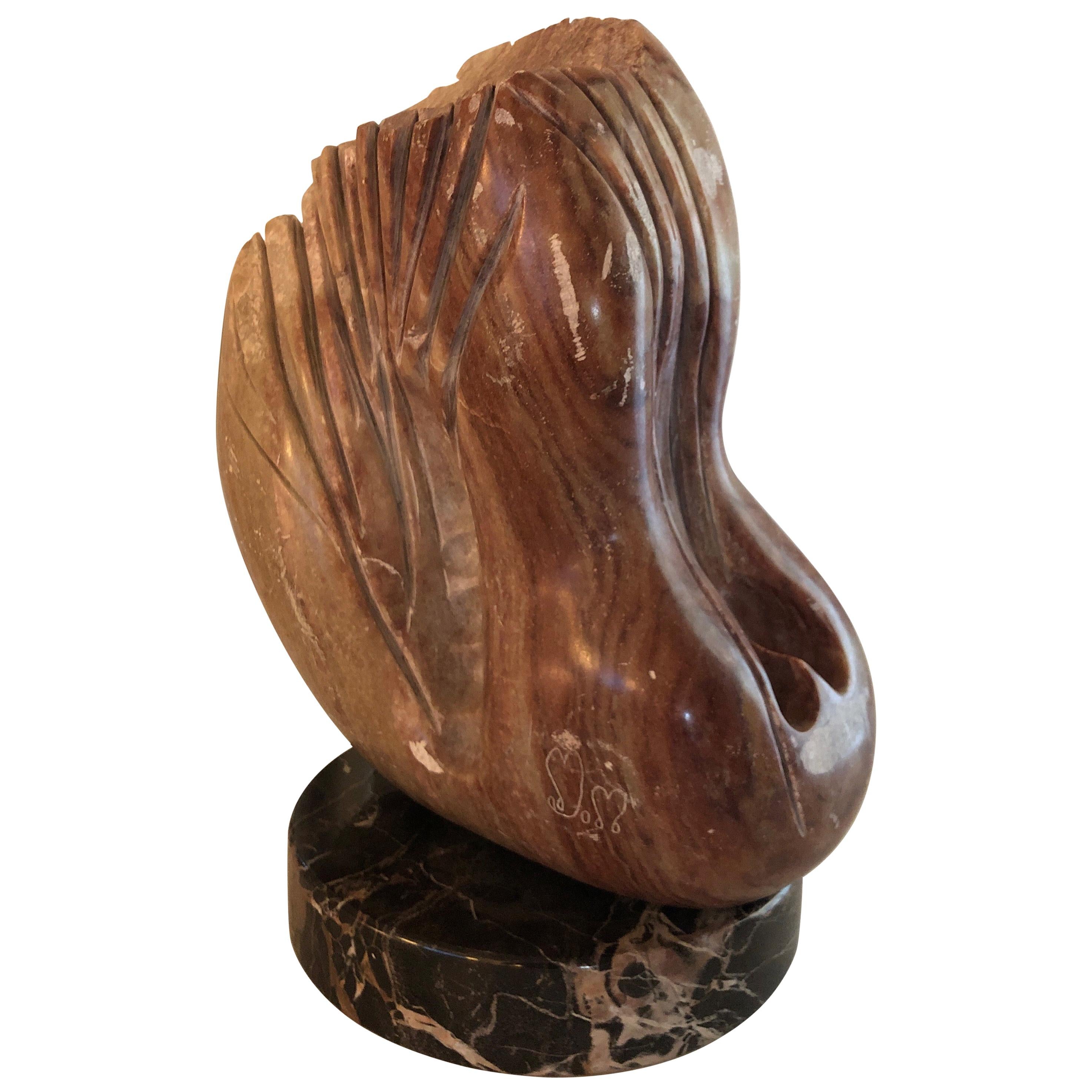 Yehuda Dodd Roth Signed Stone Sculpture, 1980s For Sale