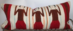 Yei Navajo Indian Weaving Bolster Pillow
