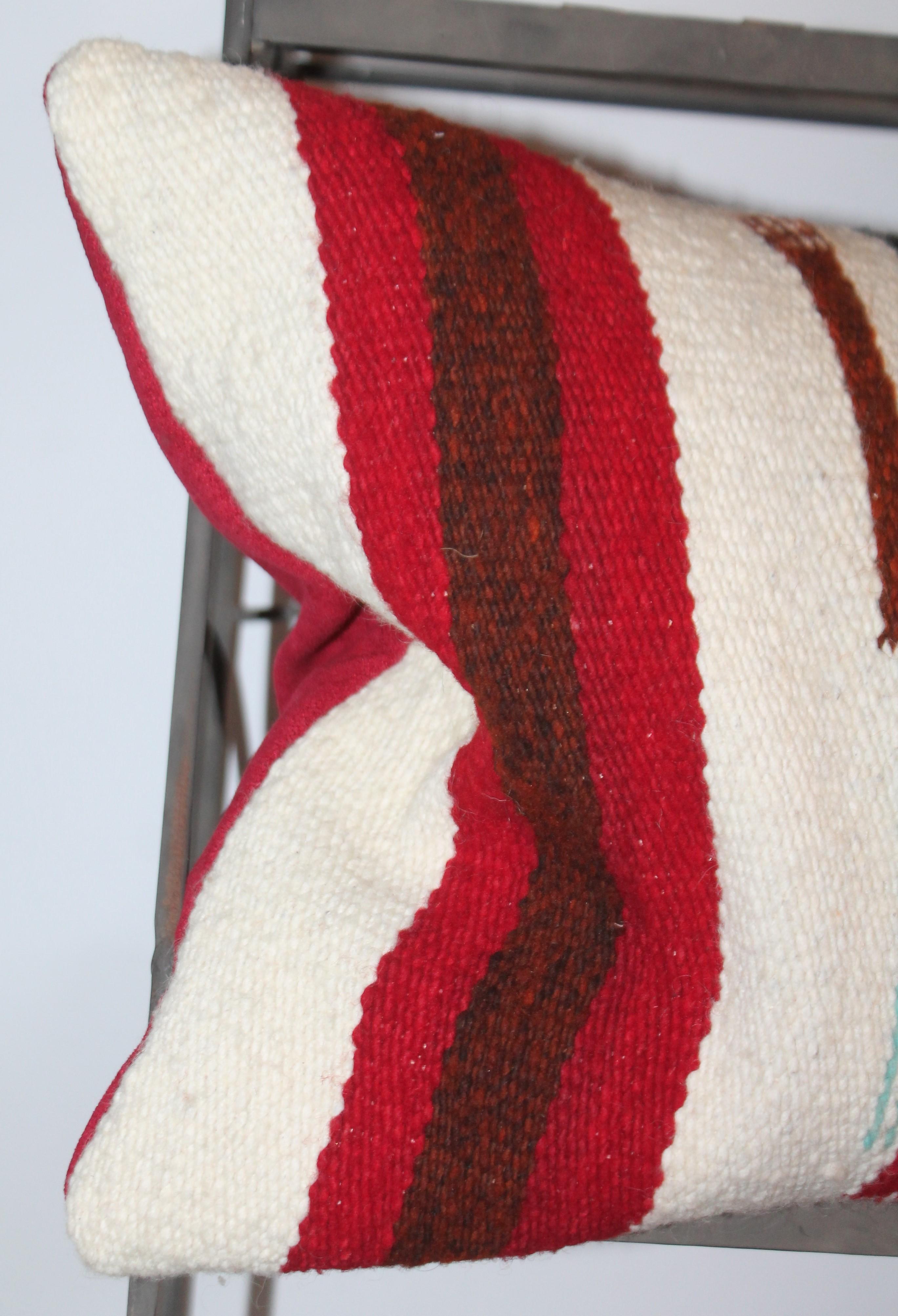 Hand-Woven Yei Navajo Indian Weaving Bolster Pillow