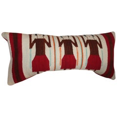 Yei Navajo Indian Weaving Bolster Pillow