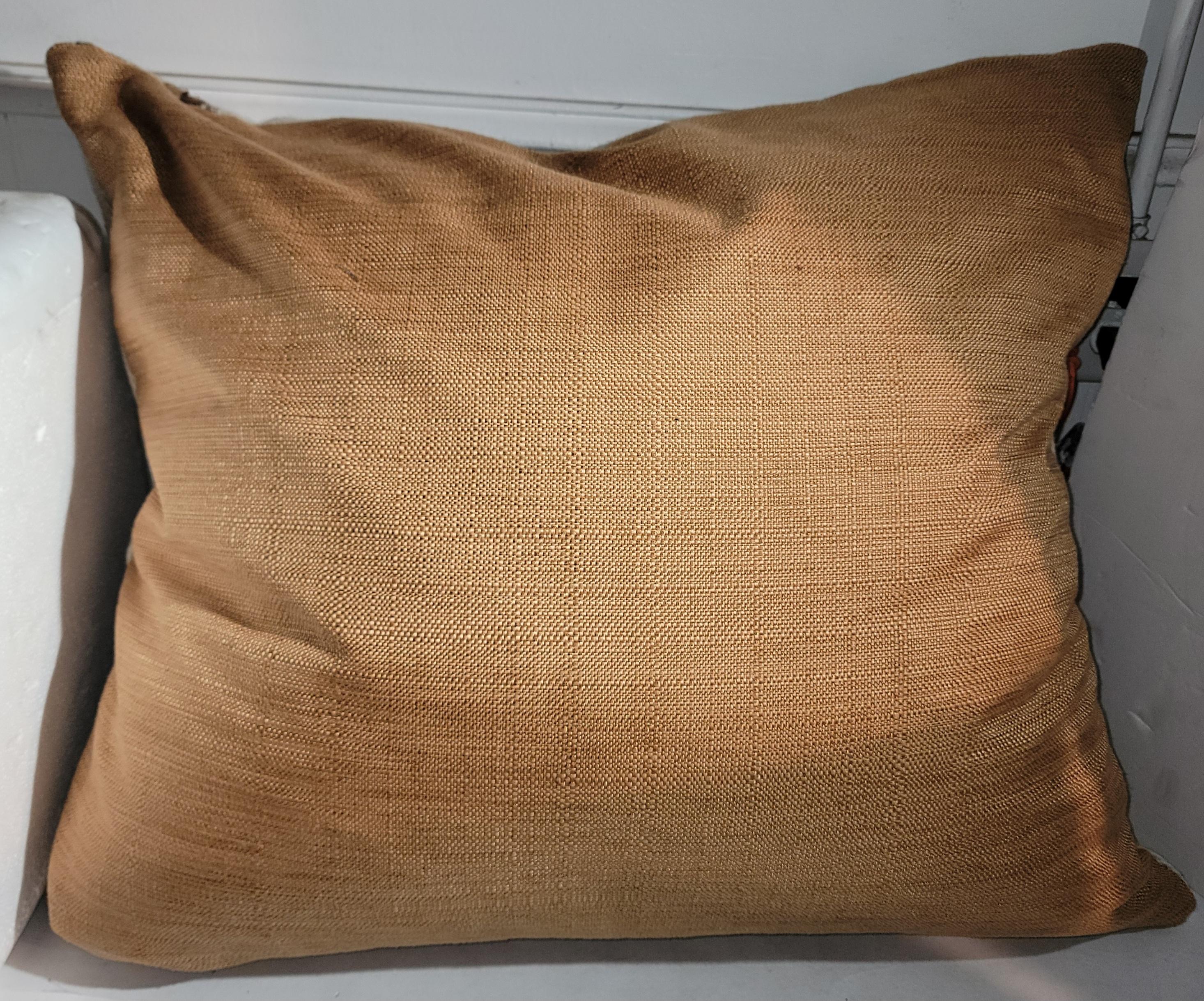 20th Century Yei Navajo Indian Weaving Large Pillow For Sale