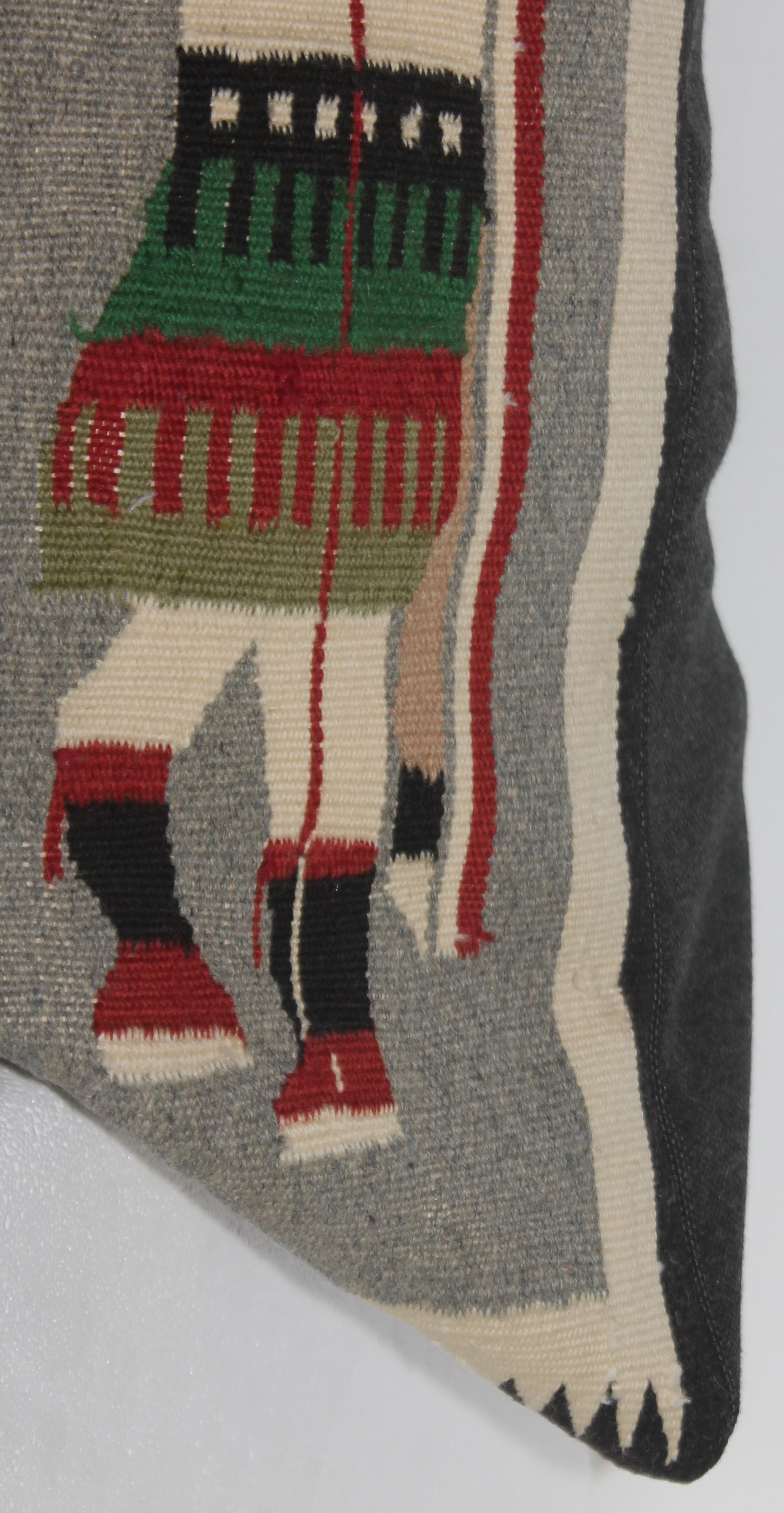 American Yeibechei Navajo Indian Weaving Pillow