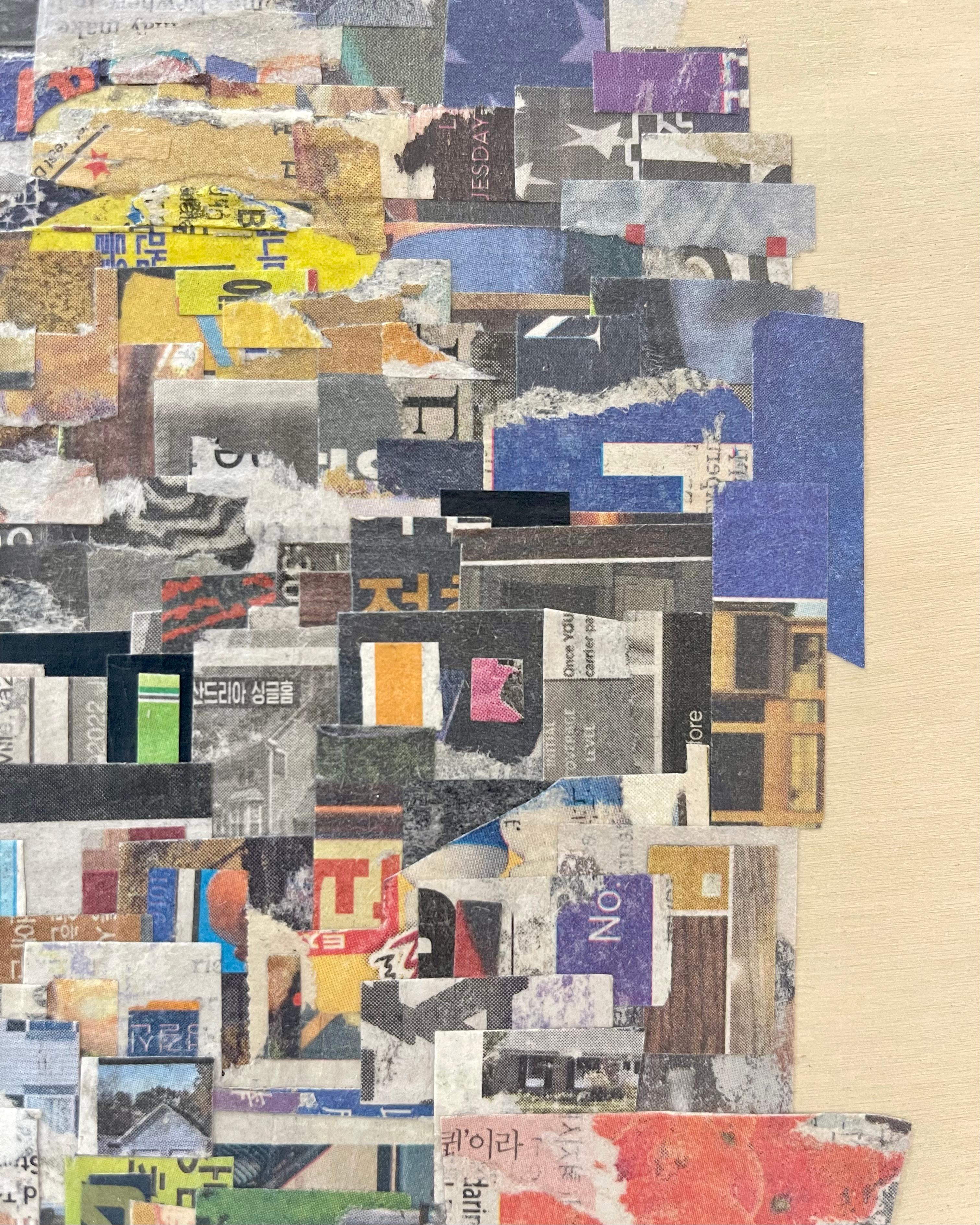 In the hands of Yeji Moon, ordinary materials are transformed into beautiful and complex collages that powerfully recall childhood nostalgia and the rapidly changing world. Inspired by her upbringing in a small neighborhood in Korea and her