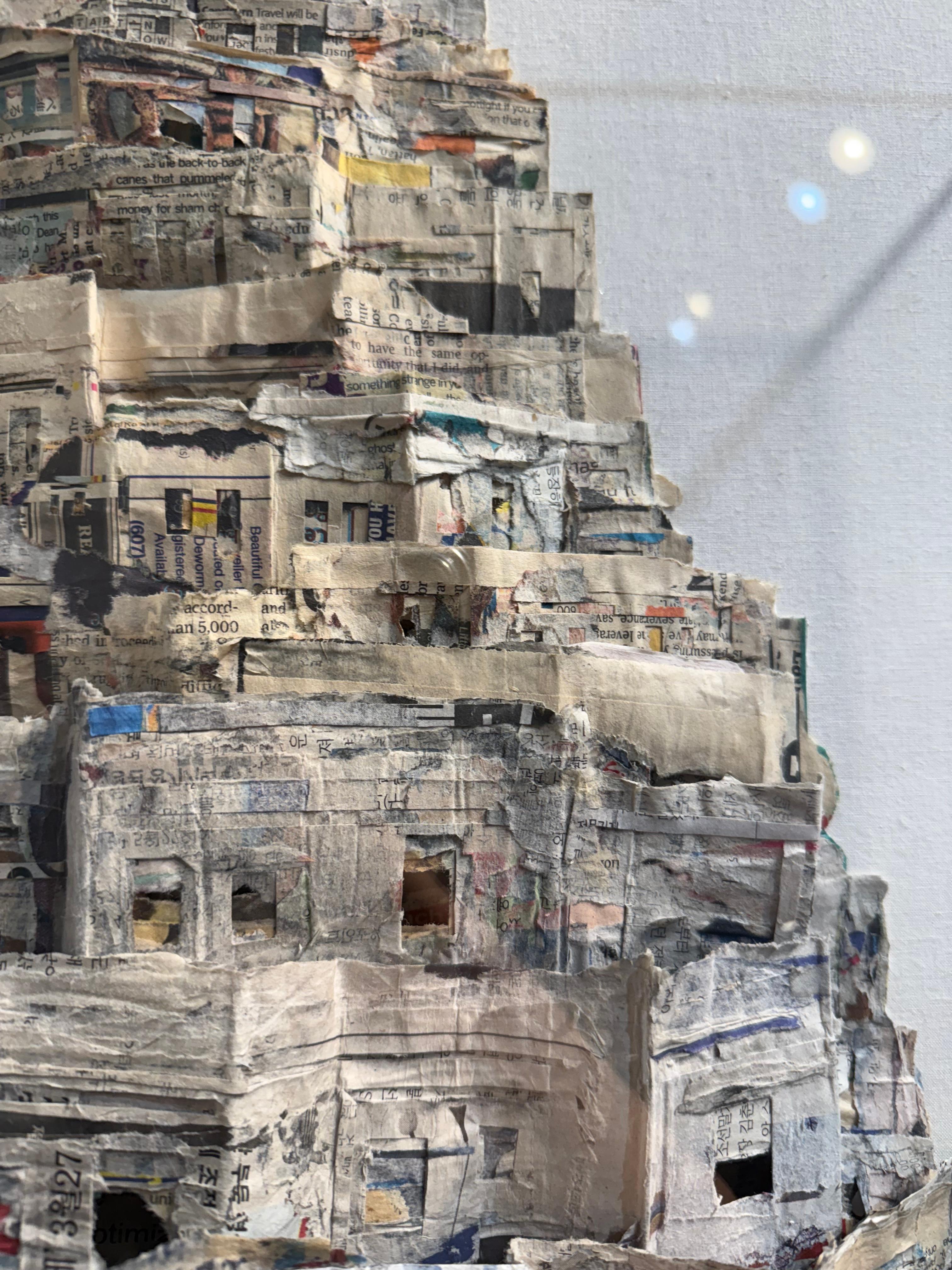 Babel 3 - Gray Figurative Sculpture by Yeji Moon