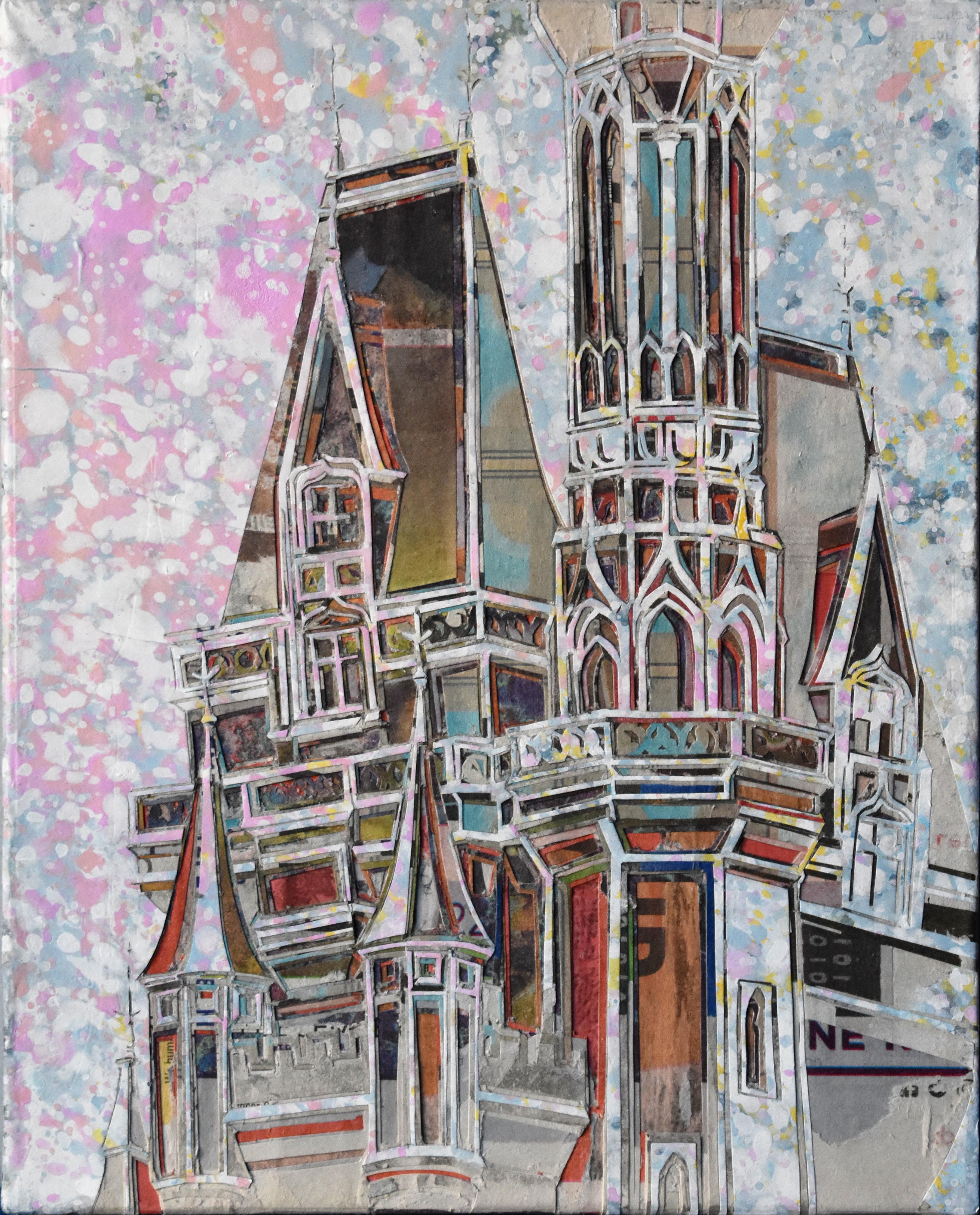 Cinderella's Castle 2 - Mixed Media Art by Yeji Moon