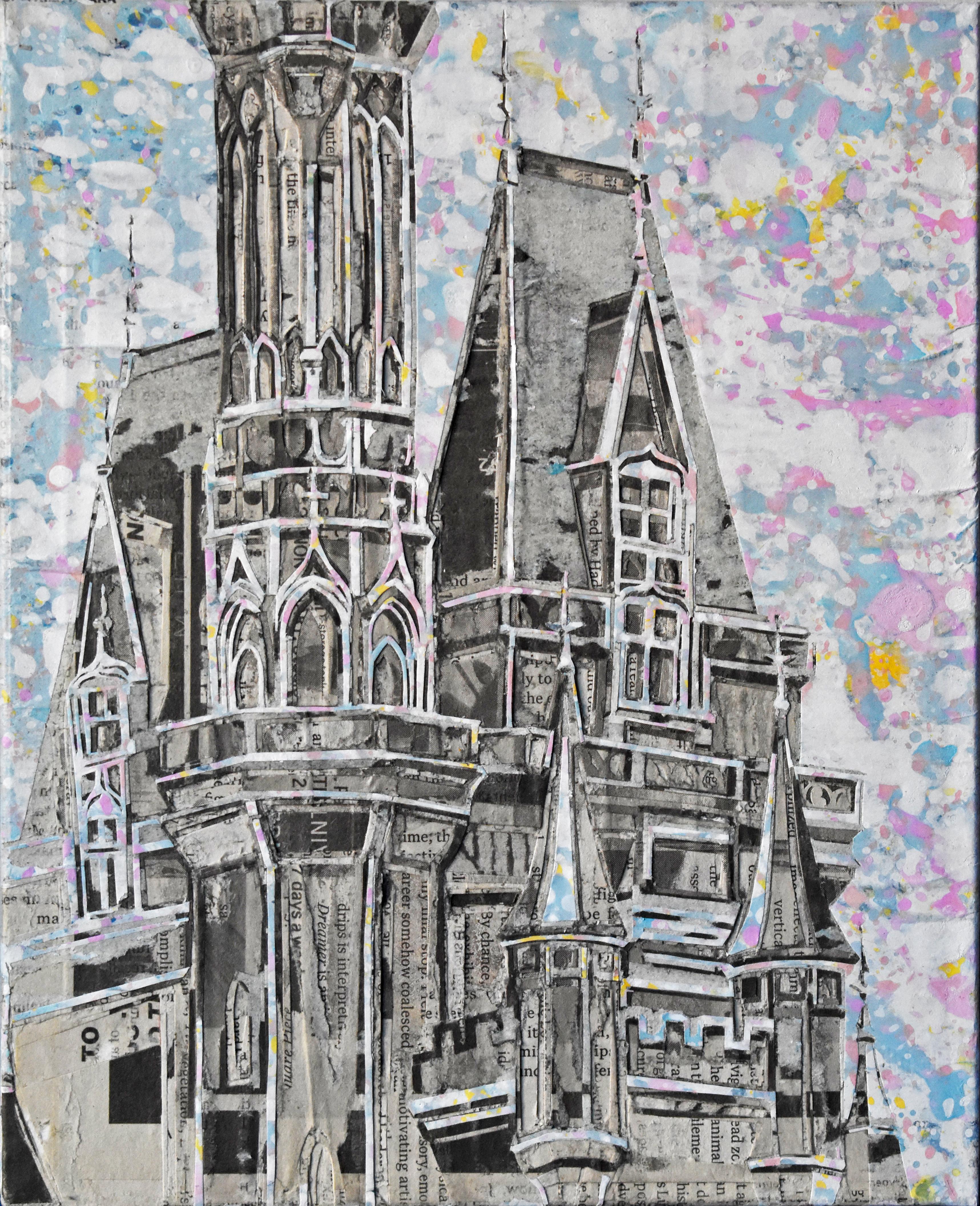 Cinderella's Castle - Mixed Media Art by Yeji Moon