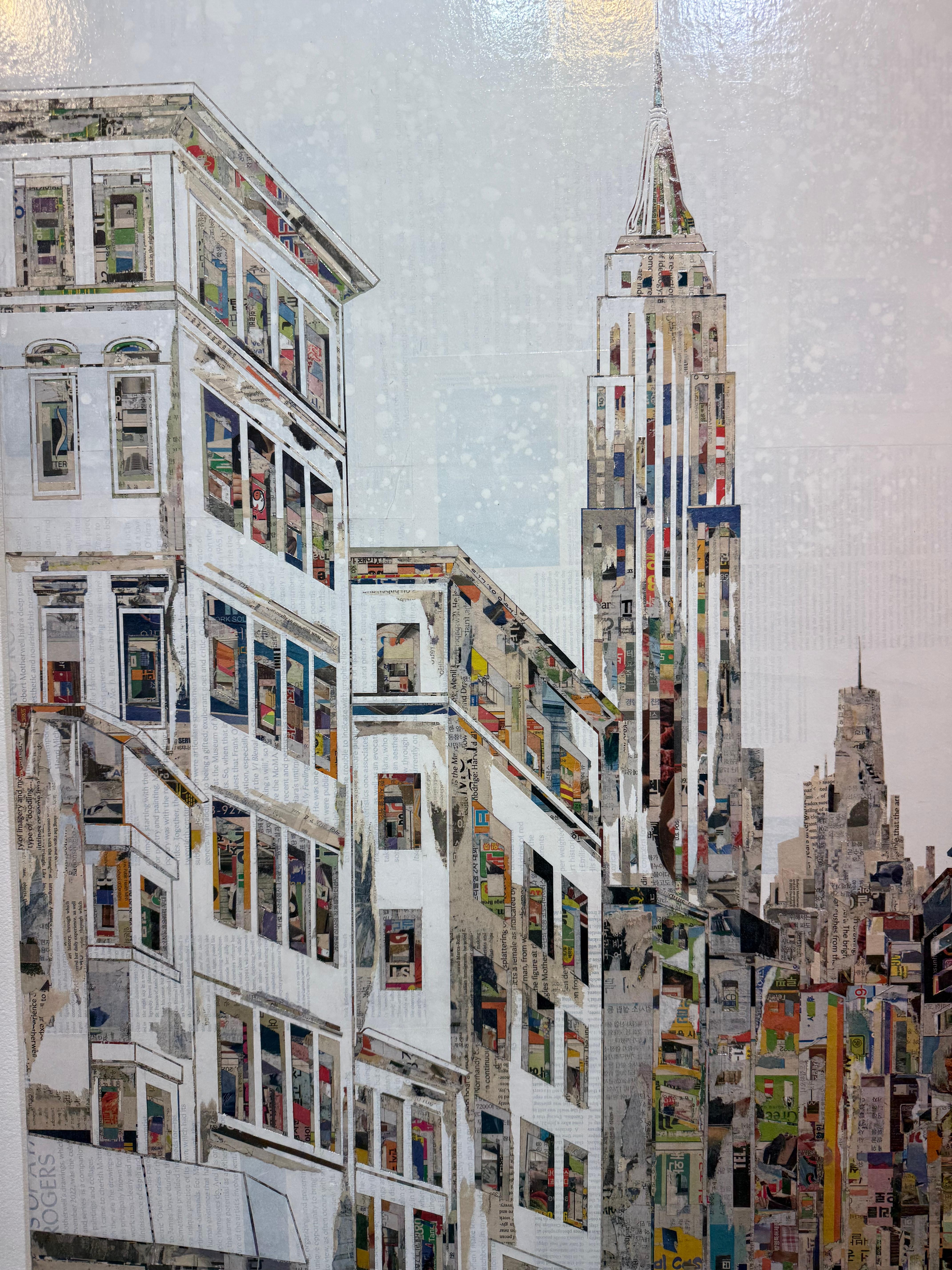 City in Layers - Contemporary Mixed Media Art by Yeji Moon