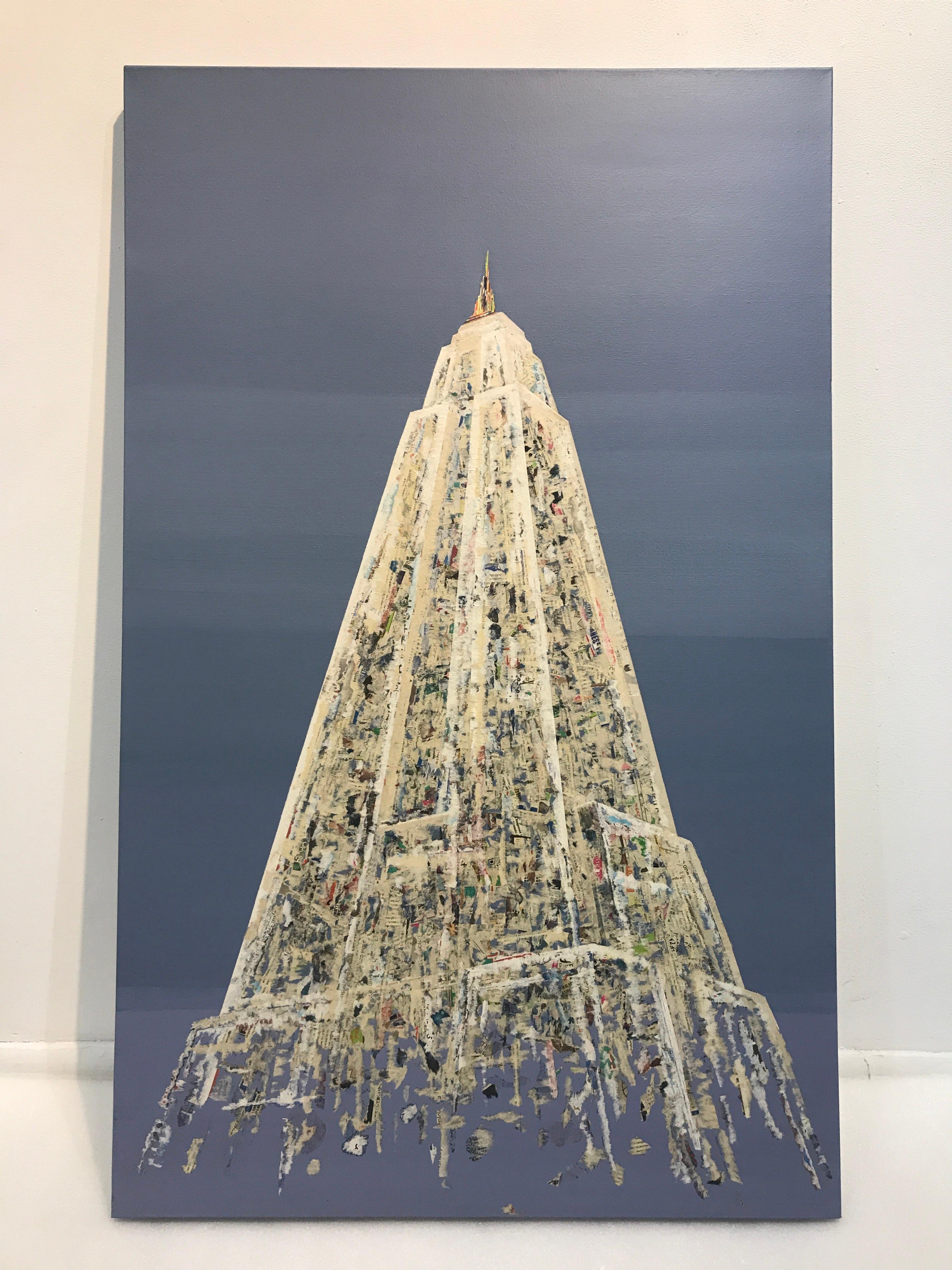 Empire State Building at Dawn - Painting by Yeji Moon