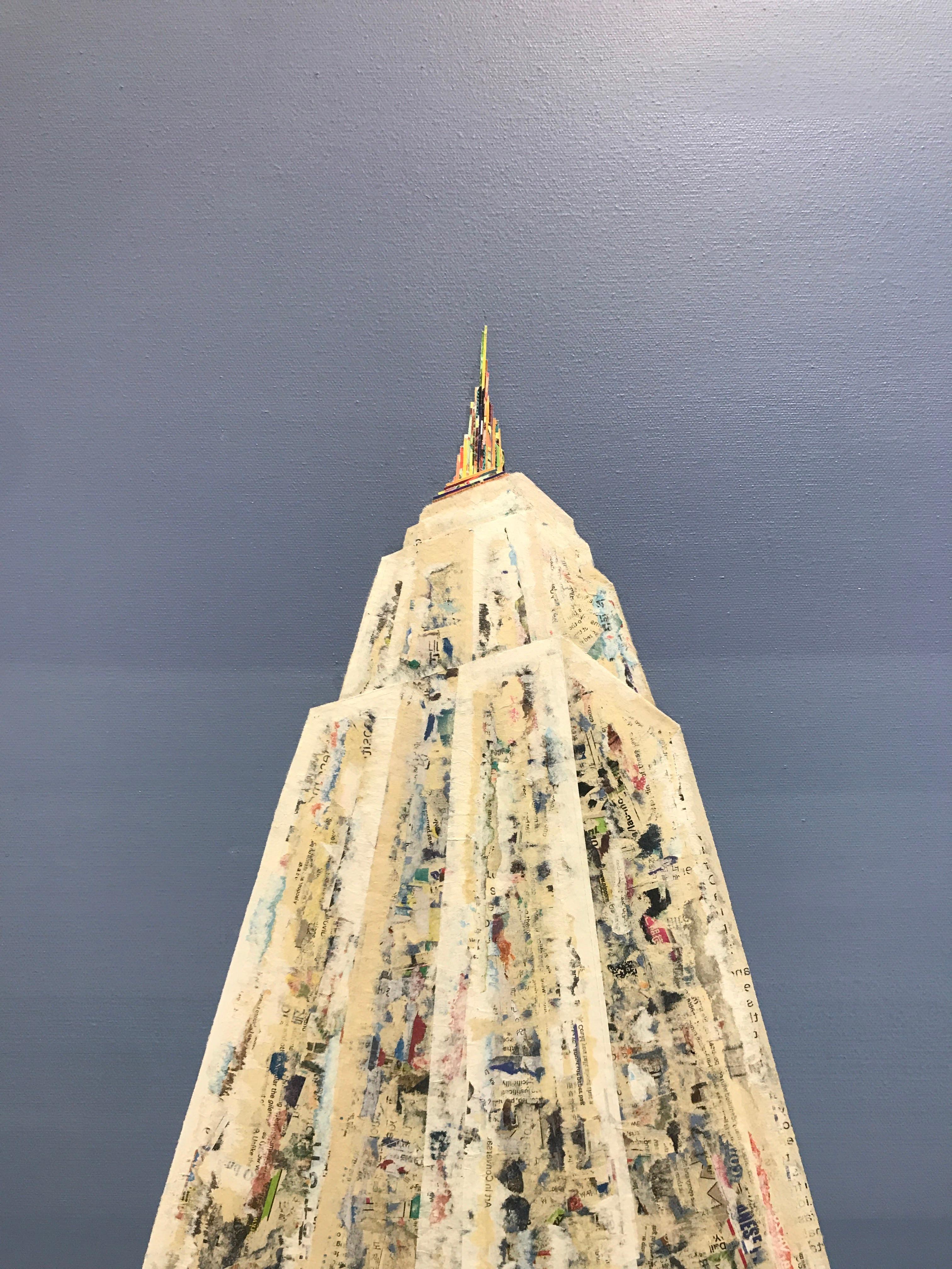 Empire State Building at Dawn - Other Art Style Painting by Yeji Moon