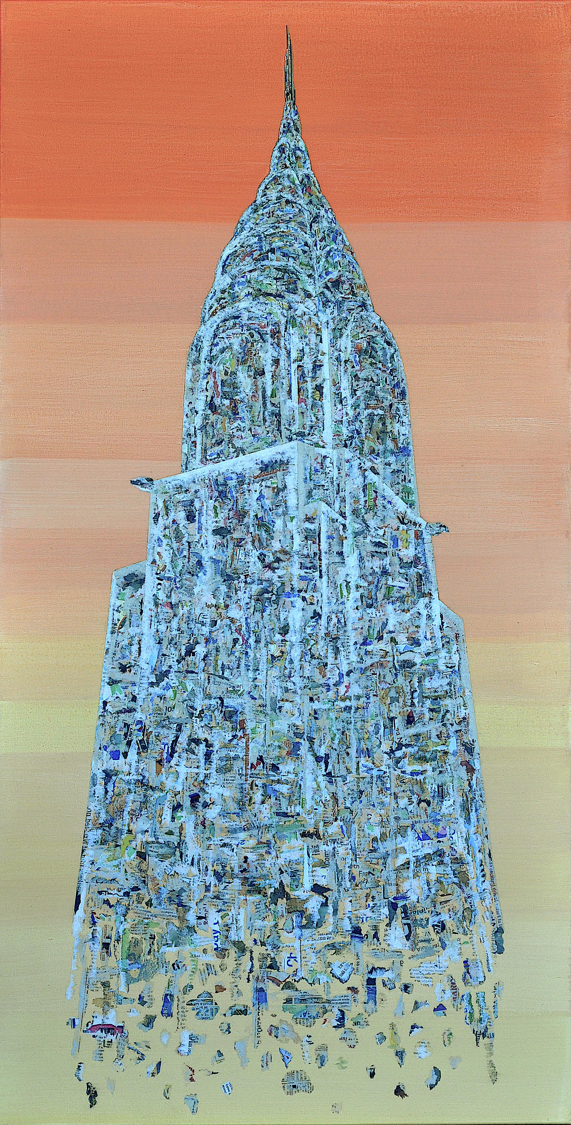 Chrysler Building at Sunset - Mixed Media Art by Yeji Moon