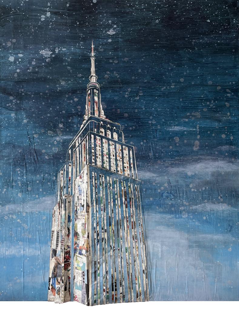 Empire State Building in the Early Evening - Mixed Media Art by Yeji Moon