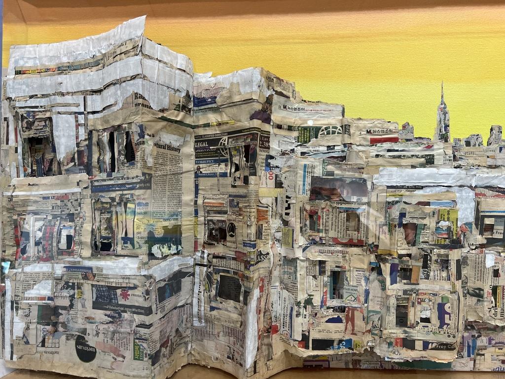 In the hands of Yeji Moon, ordinary materials are transformed into beautiful and complex collages that powerfully recall childhood nostalgia and the rapidly changing world. Inspired by her upbringing in a small neighborhood in Korea and her