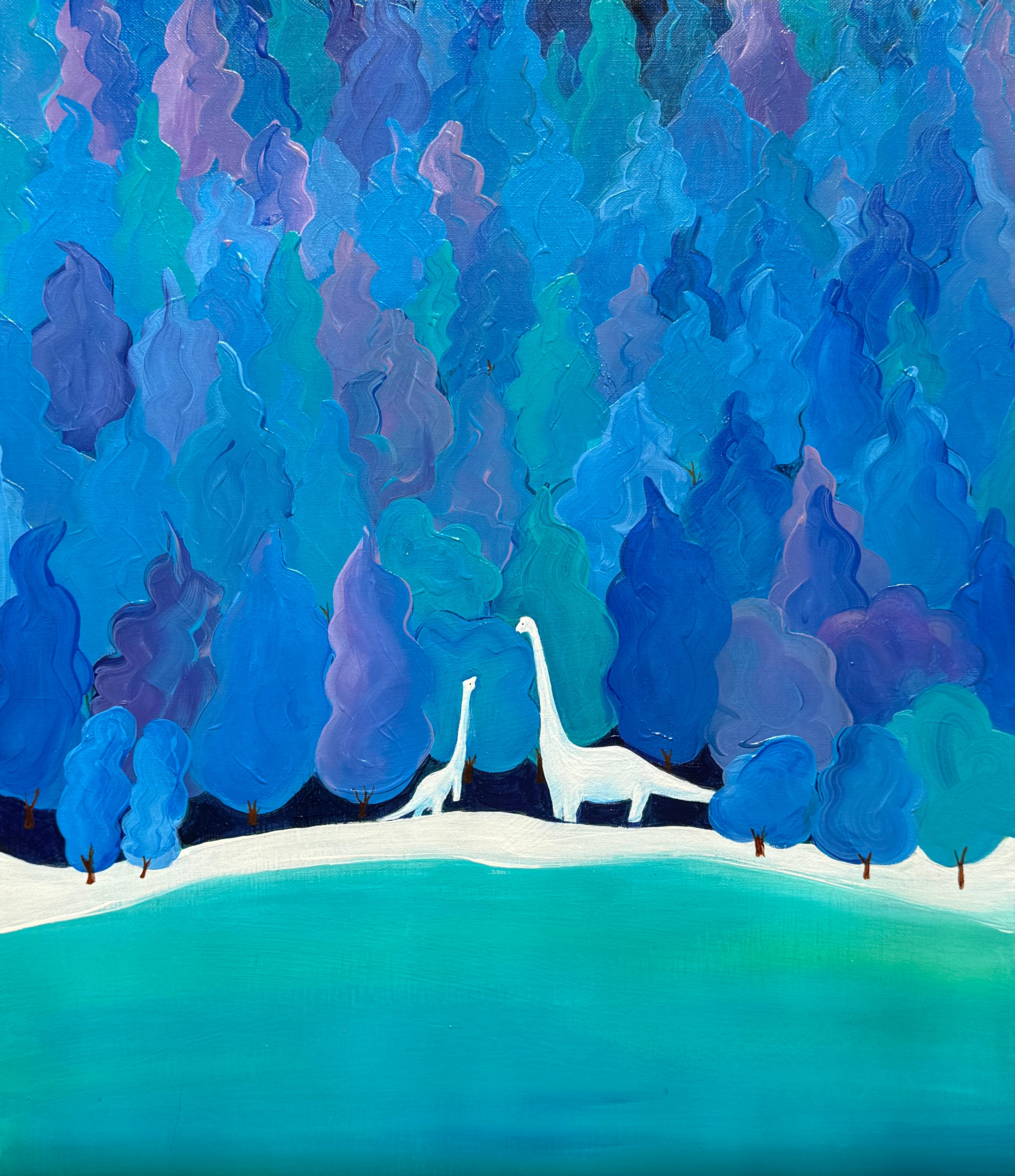 Korean Contemporary Art by Yeju Kwon - Memories of Forest Dinosaur