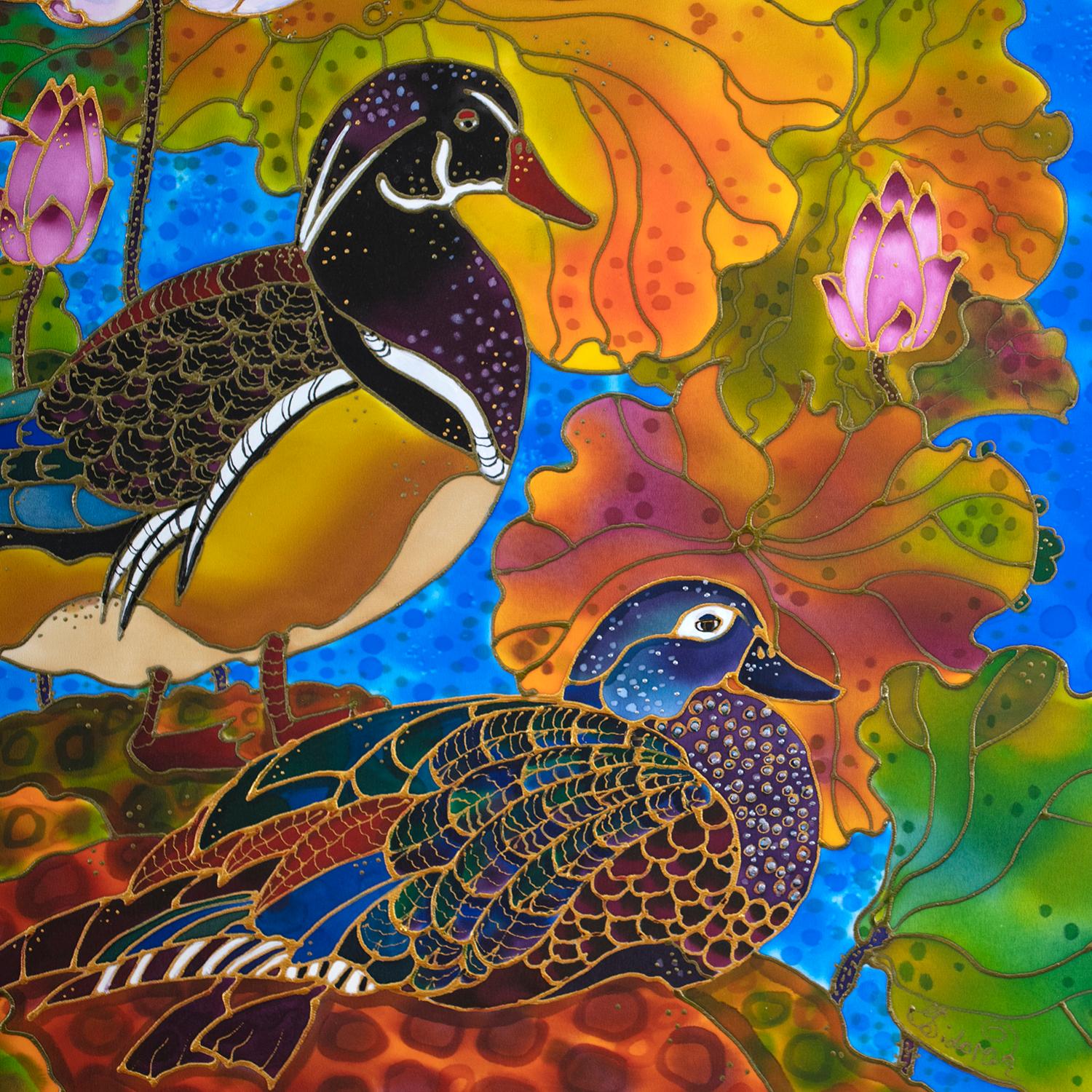 Colorful Ducks, Original Painting For Sale 1