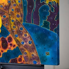 Cozy Winterkatze-Servierlöffel, Originalgemälde