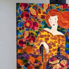 Granatapfel-Erntezeit:: Originalgemälde