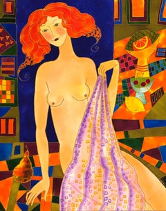 Red Head Nude, Original Painting