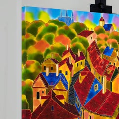 Tetti rossi di Praga - 3, Pittura originale