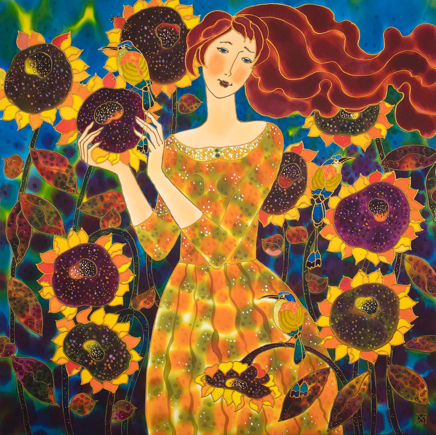 Sunflower Medley, Original Painting - Mixed Media Art by Yelena Sidorova