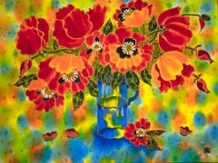 Vibrant Poppies, Original Painting