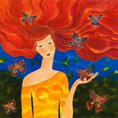Wind of Butterflies, Original Painting