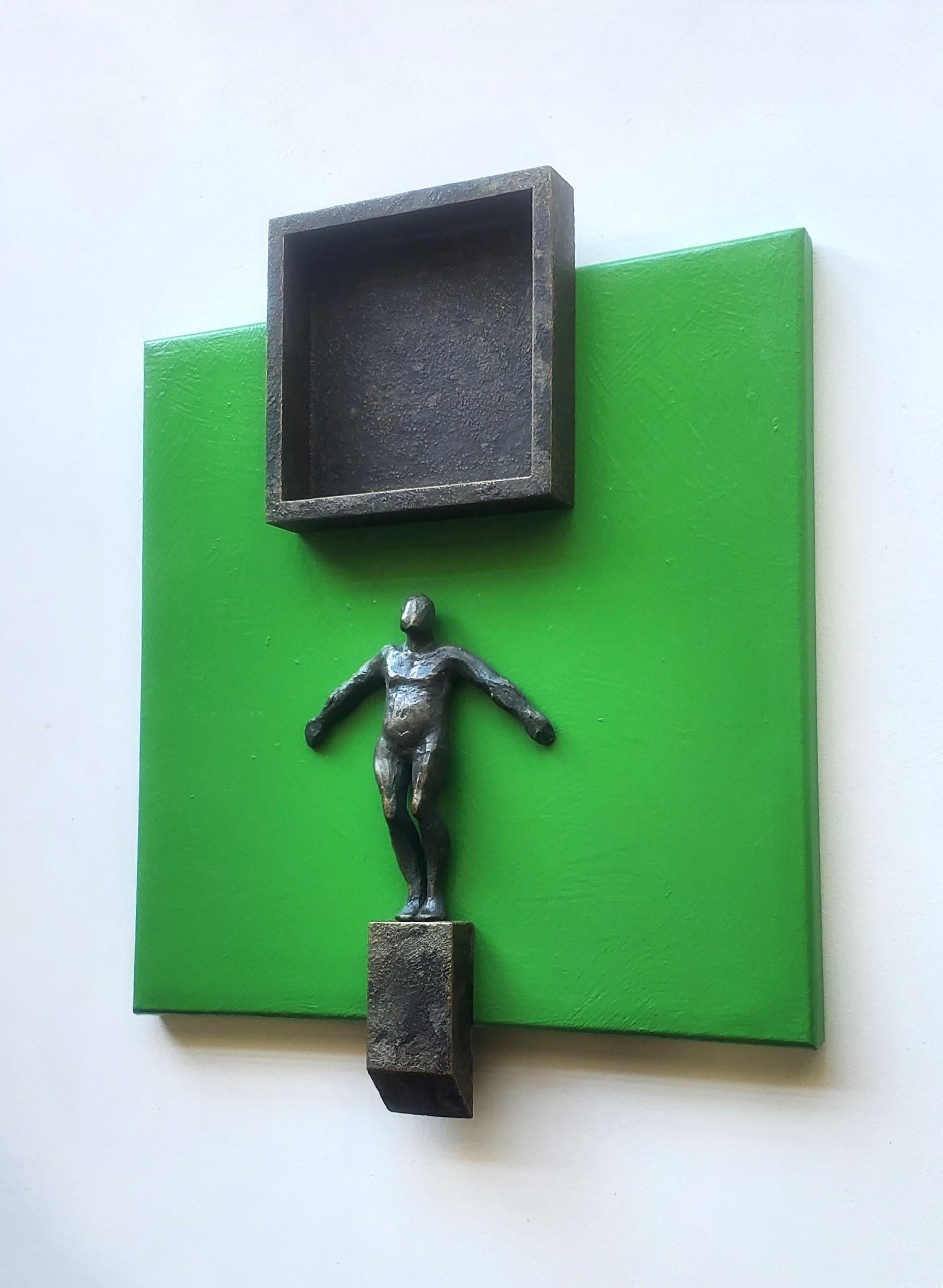 Equilibrio II (Verde), Pittura originale - Mixed Media Art Contemporaneo di Yelitza Diaz