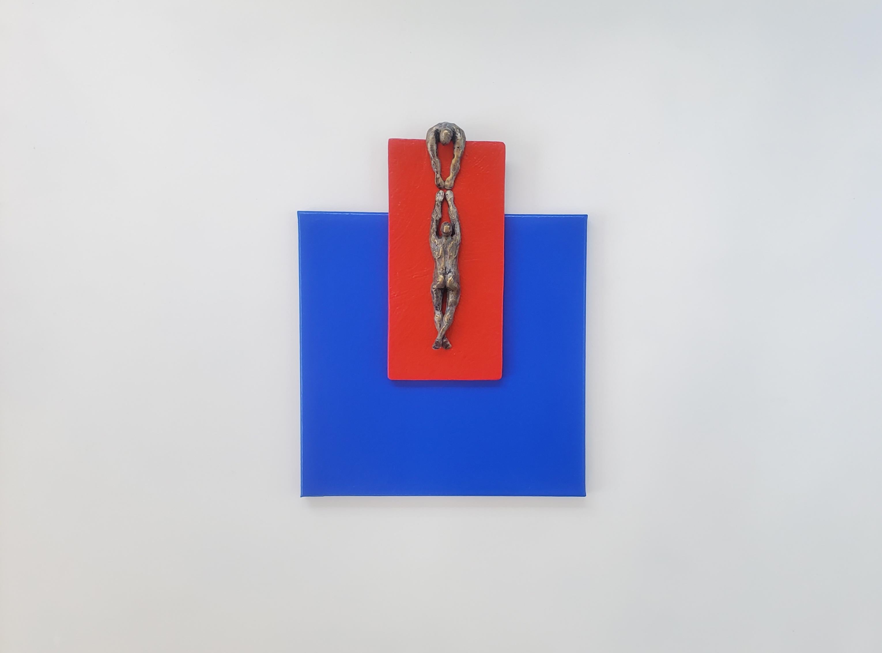 <p>Artist Comments<br />Artist Yelitza Diaz presents a symbolic display of figures holding onto each other as they climb a ledge. Part of her long ongoing Climbers series reiterated with overlapping canvases and wood that interact with various
