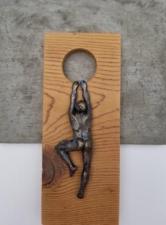 Climber on Virgin Wood, Original Painting