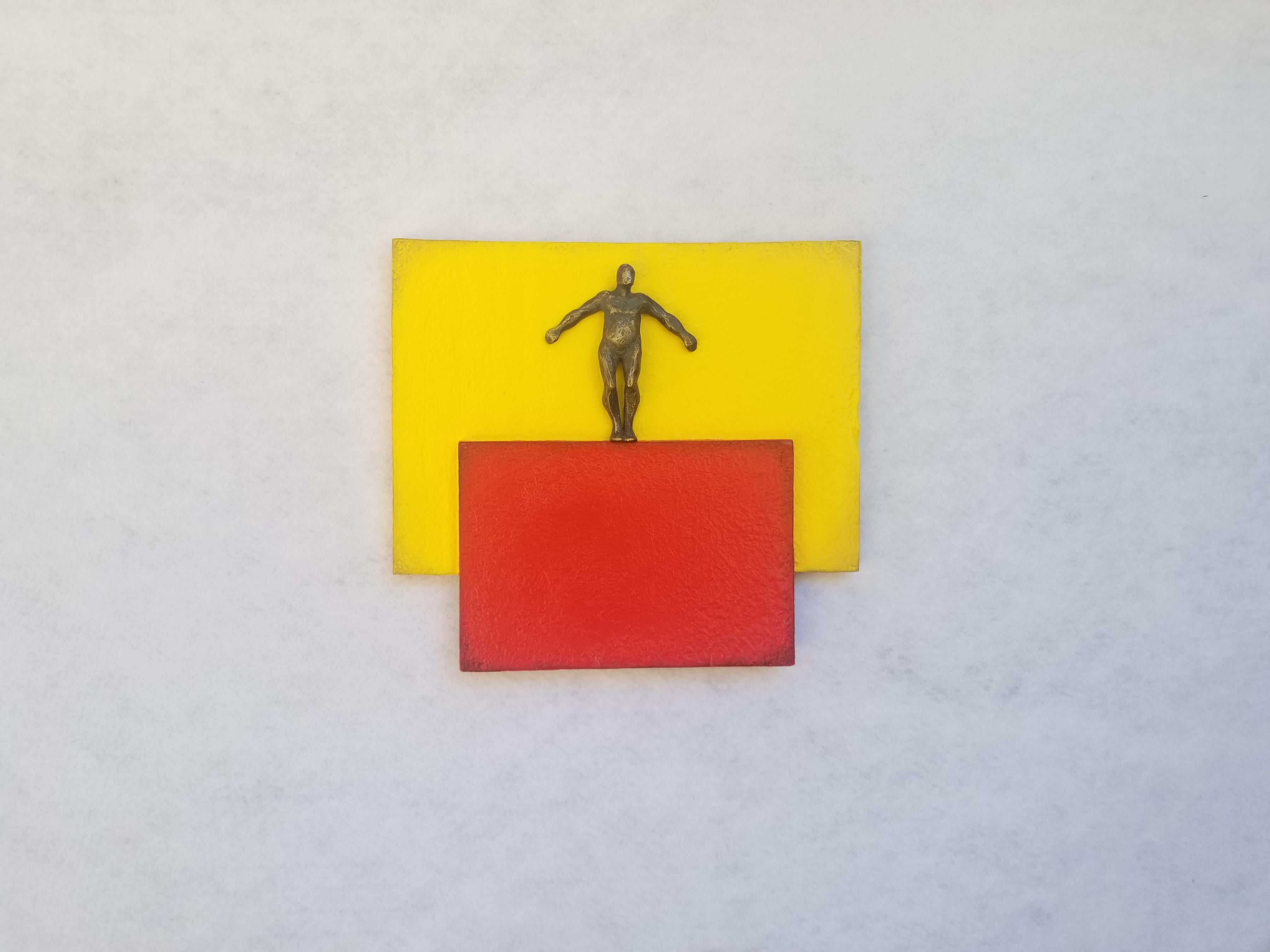 <p>Artist Comments<br>Using wooden modules painted in solid shades of red and yellow, artist Yelitza Diaz builds a base influenced by Kazimir Malevich. She challenges the minimalistic approach by adding the human form to the compositionâ€”a