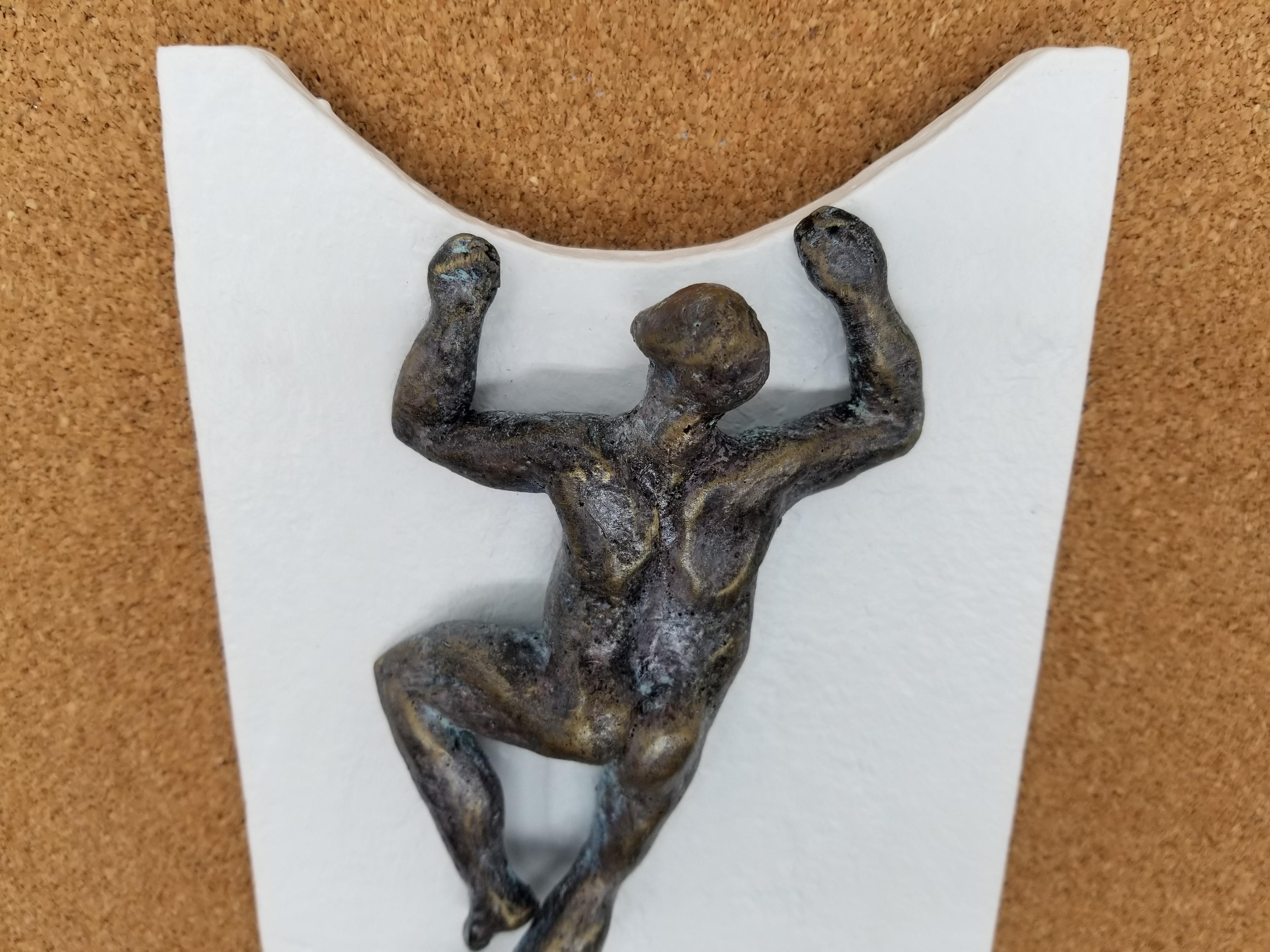 <p>Artist Comments<br>A bronze nude figure determined to get to the other side. 