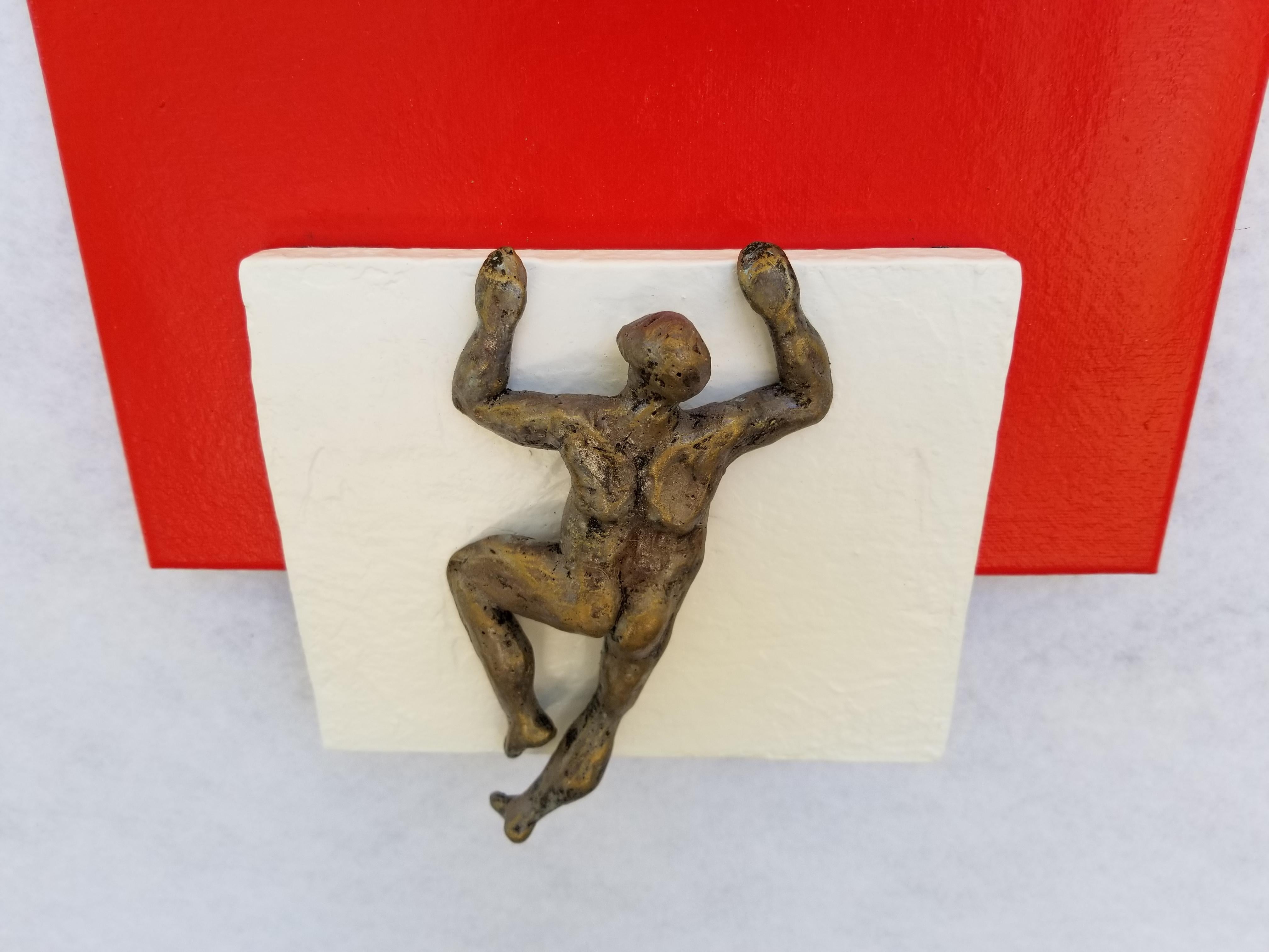 <p>Artist Comments<br>Inspired by minimalist sculptures, artist Yelitza Diaz executes a concept where a human figure becomes part of contemporary work. She plays with basic geometry and adds the man as a common environmental element. The metallic