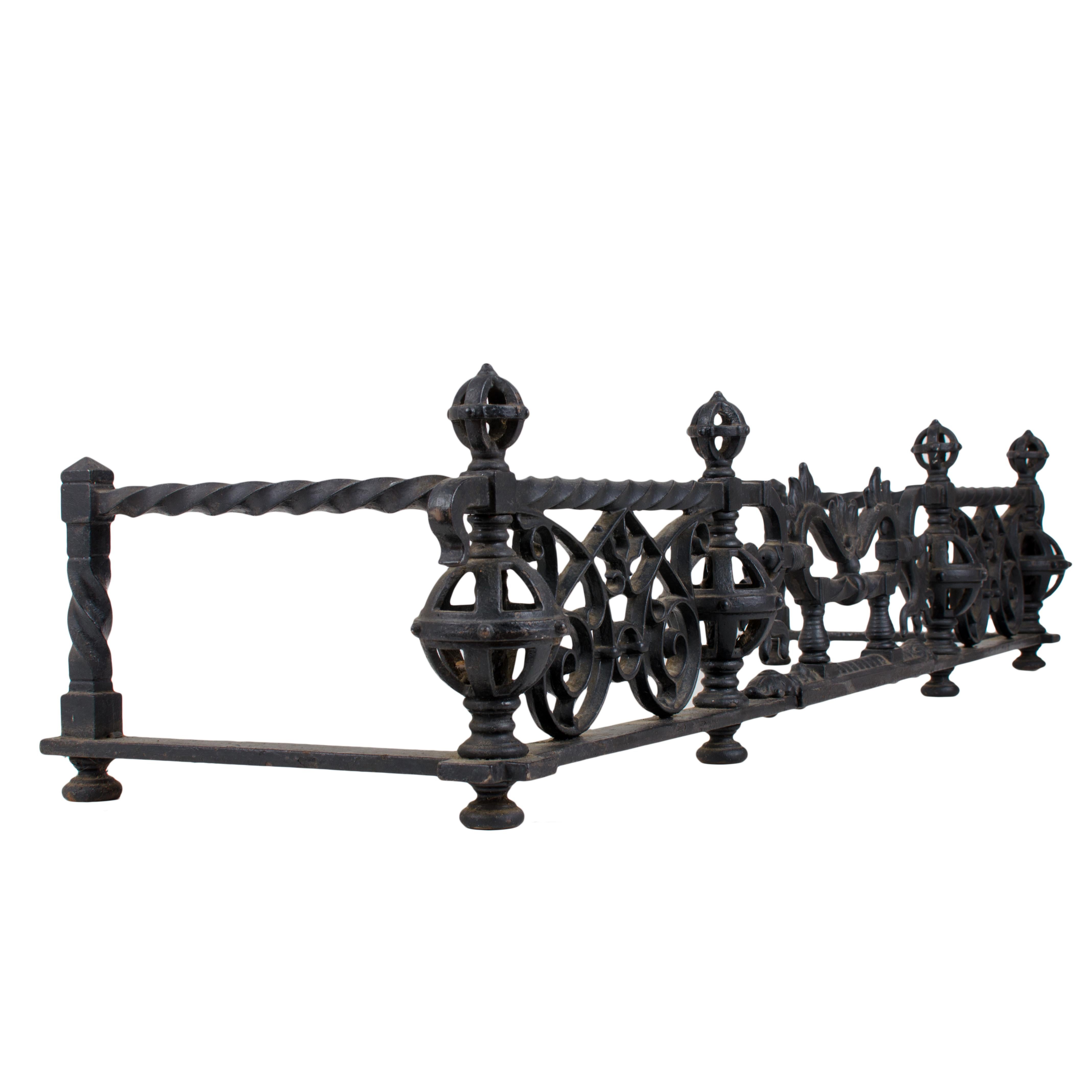 A Yellin School Arts & Crafts iron fire fender, circa 1900.



45 inches wide by 13 inches deep by 9 ½ inches tall



