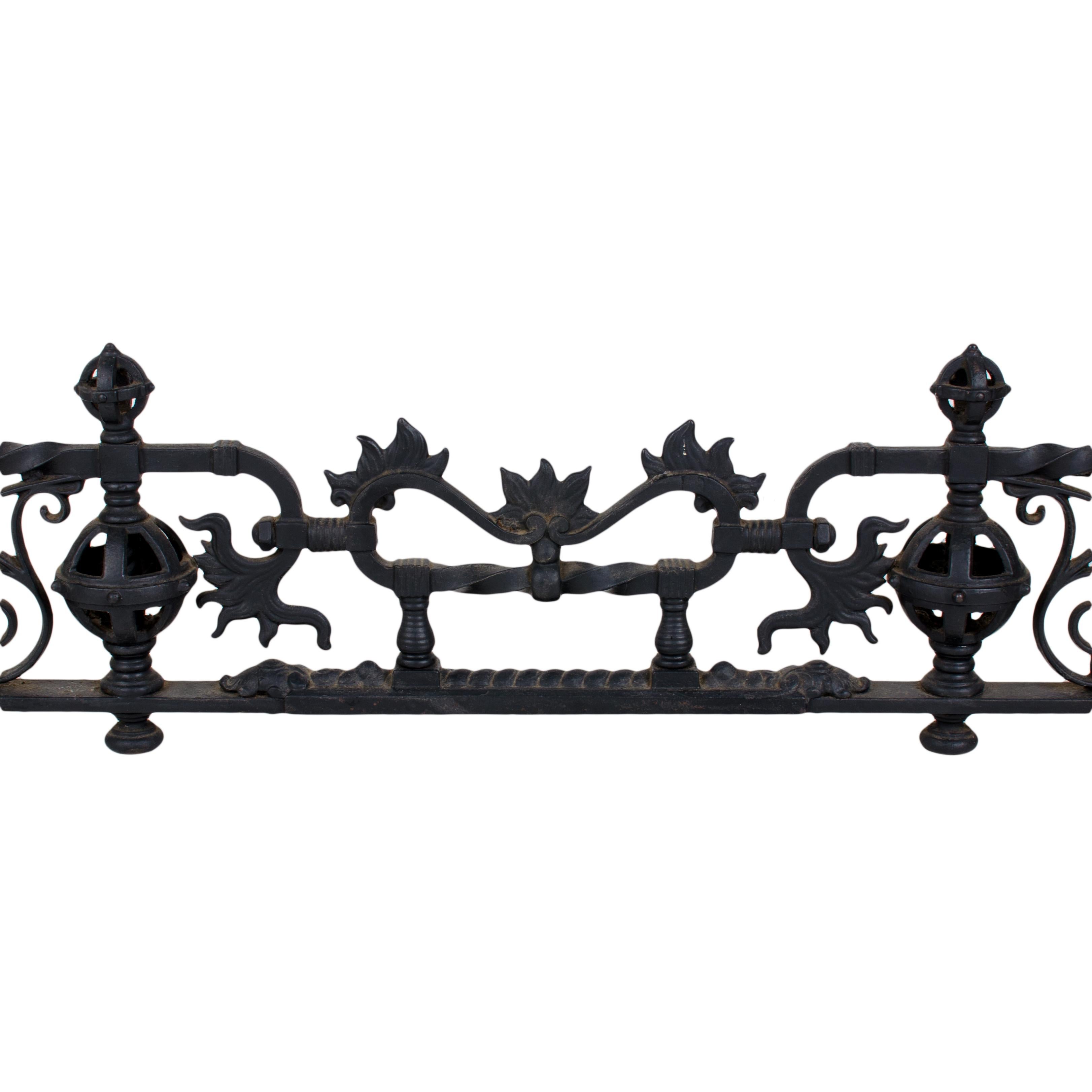 Arts and Crafts Yellin School Arts & Crafts Iron Fire Fender, c.1900 For Sale