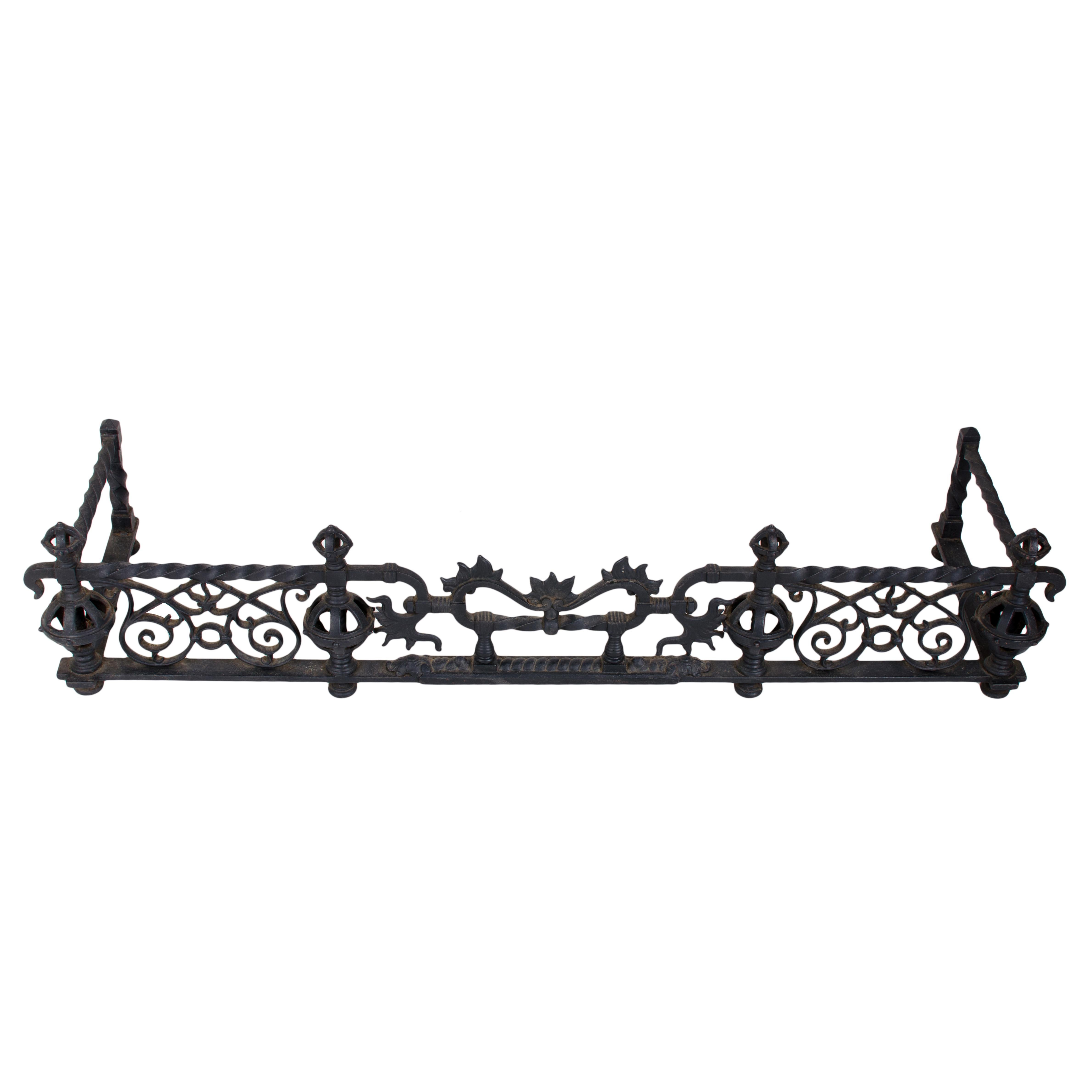Early 20th Century Yellin School Arts & Crafts Iron Fire Fender, c.1900 For Sale
