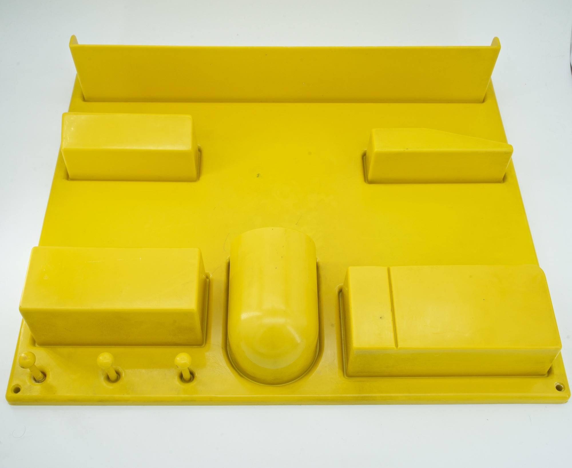 Post-Modern Yellow 1970s Organizer Wall All iii Uten.Silo Dorothee Maurer-Becker Pop Art Era