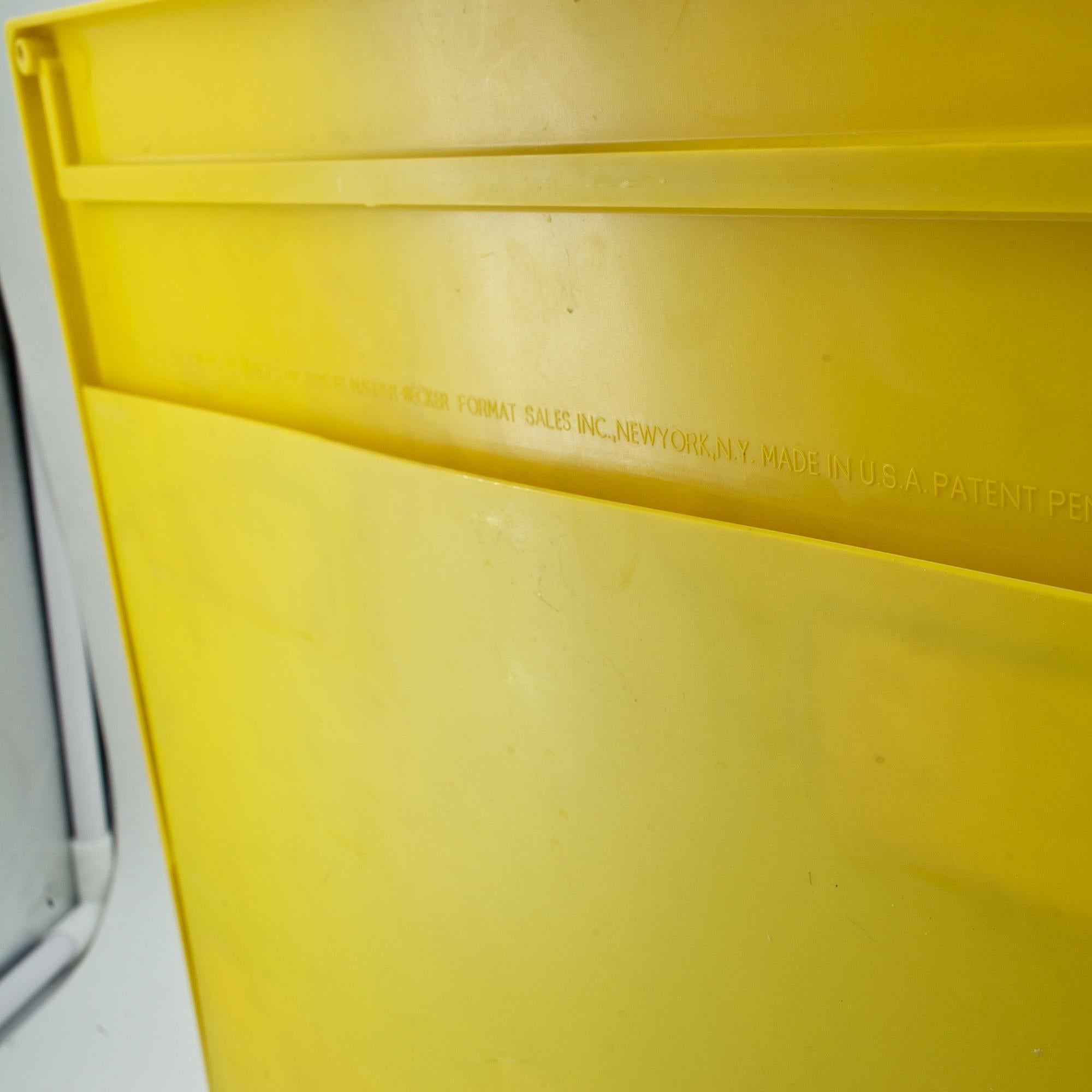 Plastic Yellow 1970s Organizer Wall All iii Uten.Silo Dorothee Maurer-Becker Pop Art Era