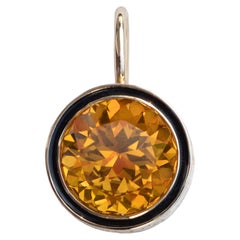 Yellow 5ct Sapphire Constellation Pendant 10kt Gold with Diamonds