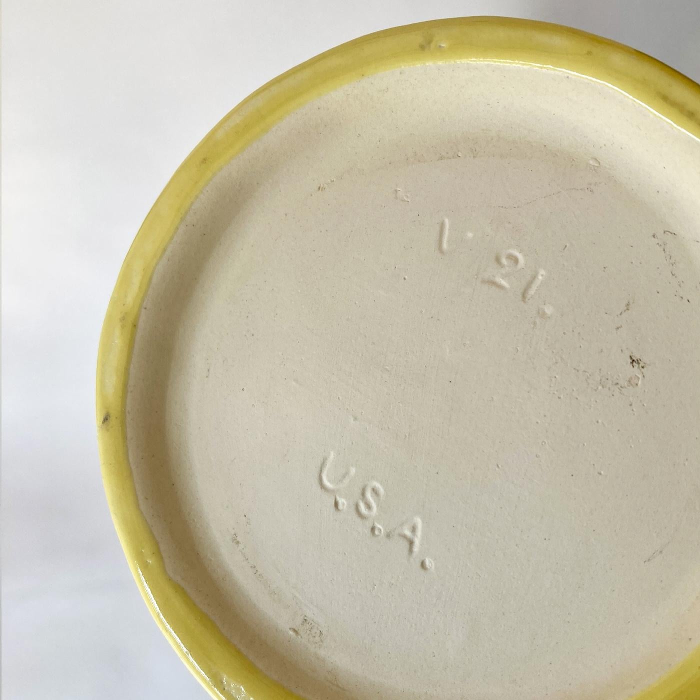 Vaso astratto giallo Midcentury in vendita 2